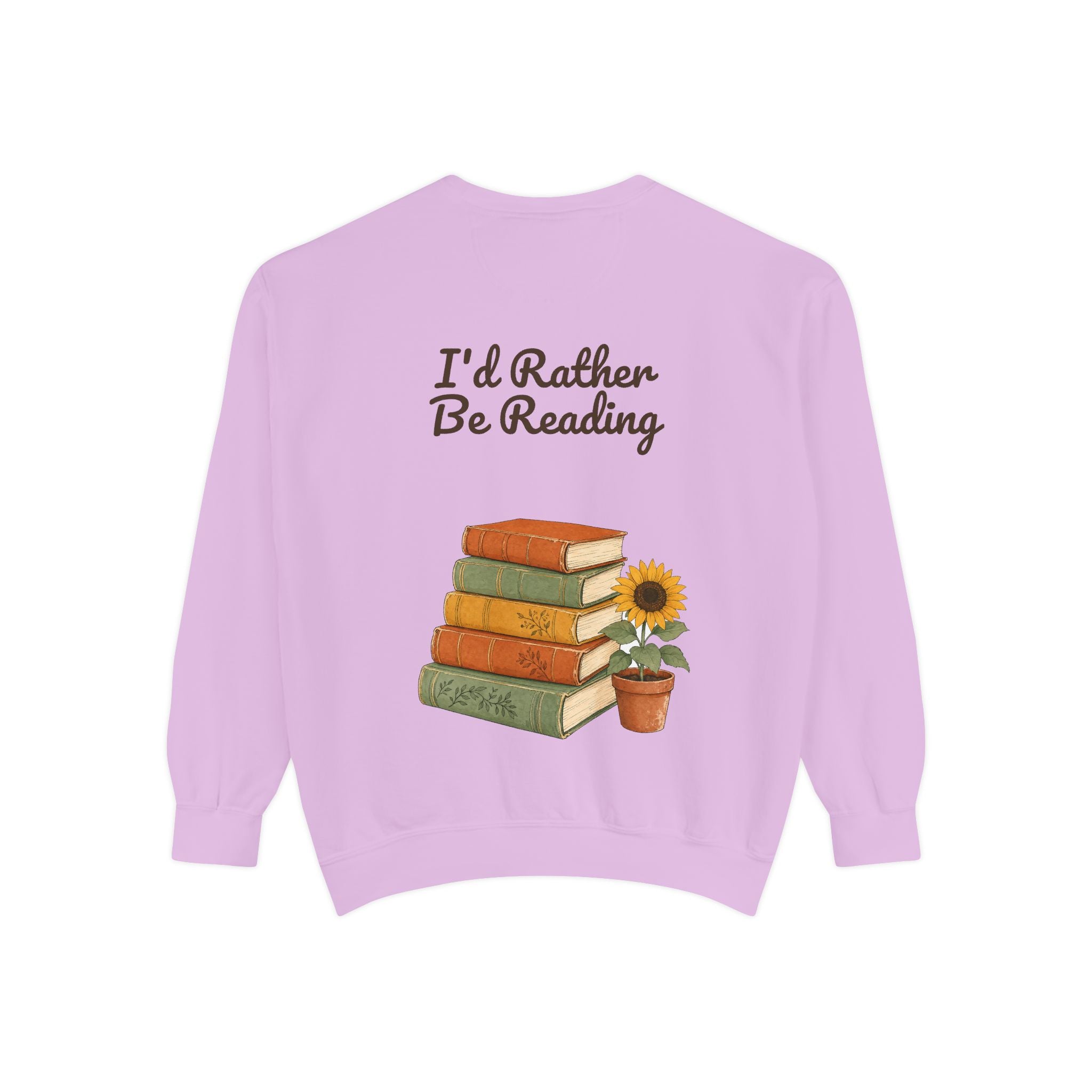 I'd Rather Be Reading Shirt, Book Lover Tee, Bookish Reader Gift, Cozy Sunflower Reading Sweatshirt
