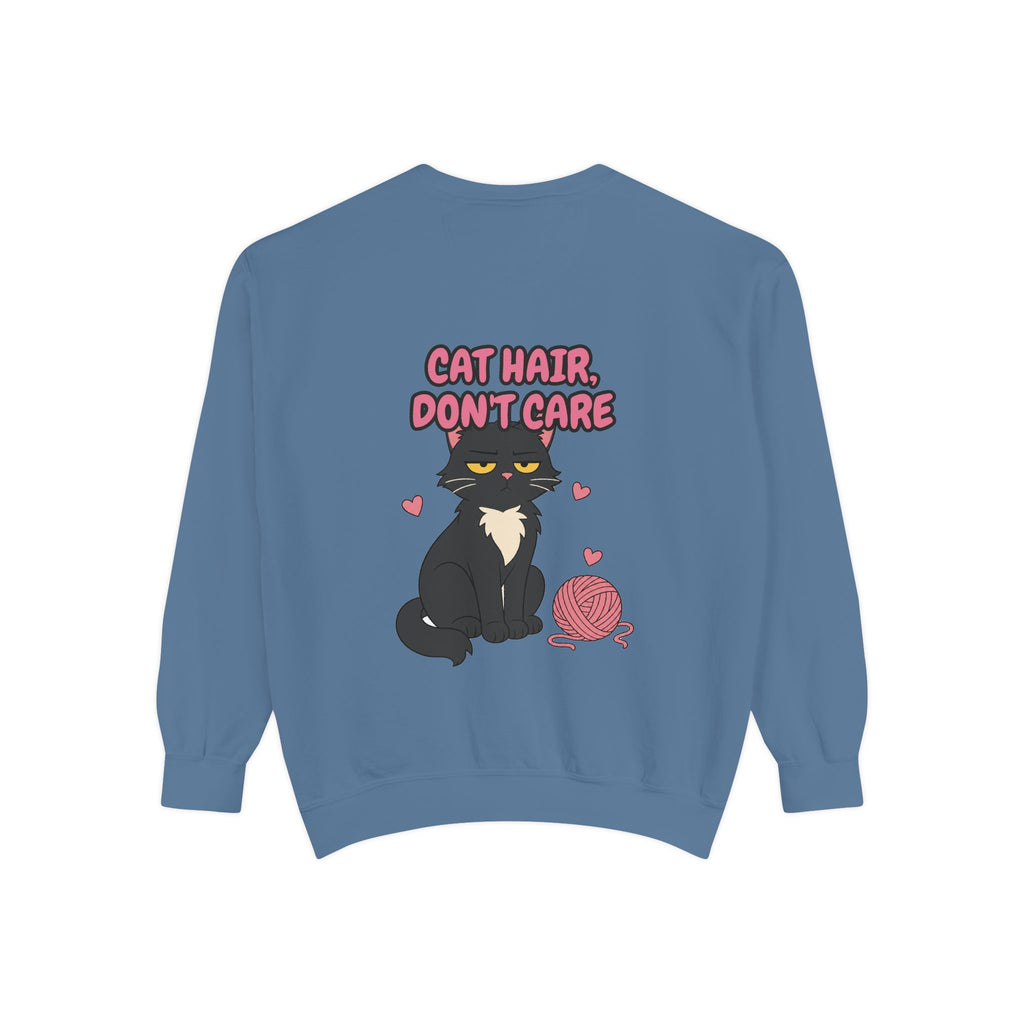 Cat Hair Don't Care Shirt, Funny Cat Mom Tee, Cat Lover Gift, Cat Owner Sweatshirt