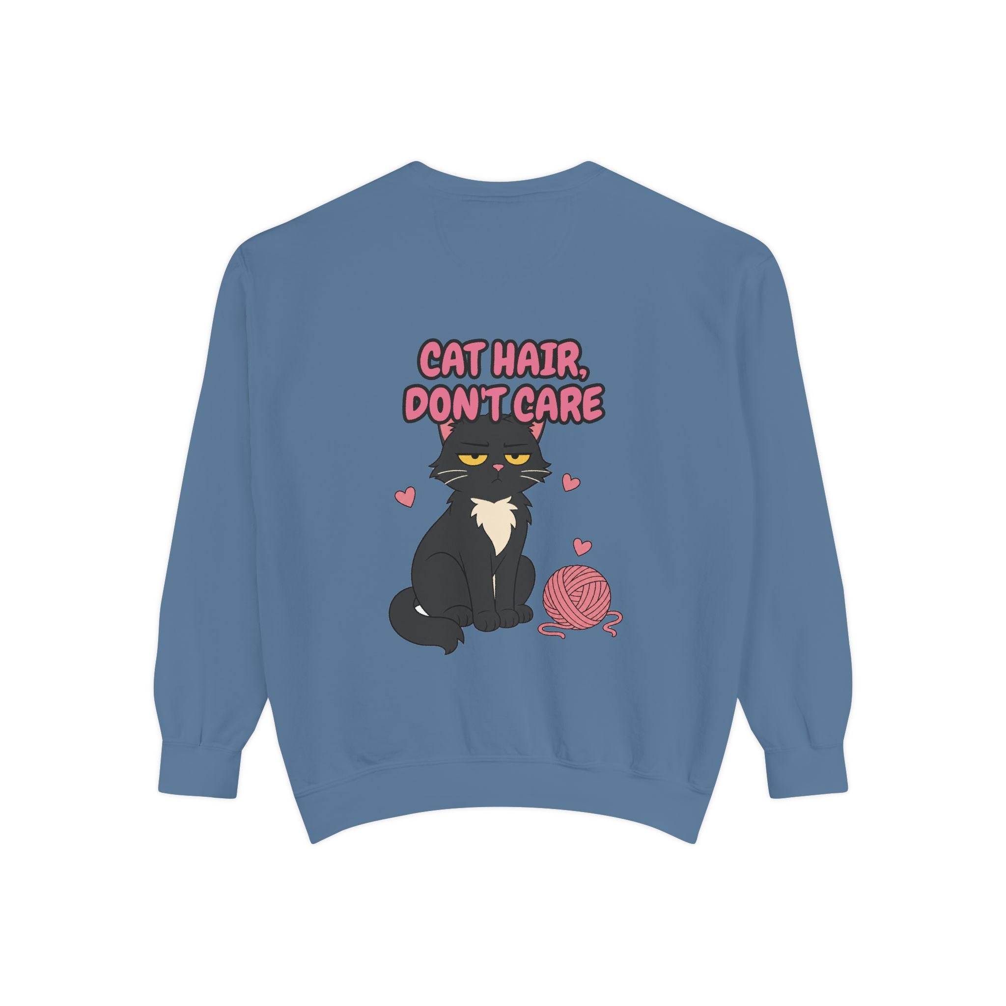 Cat Hair Don't Care Shirt, Funny Cat Mom Tee, Cat Lover Gift, Cat Owner Sweatshirt