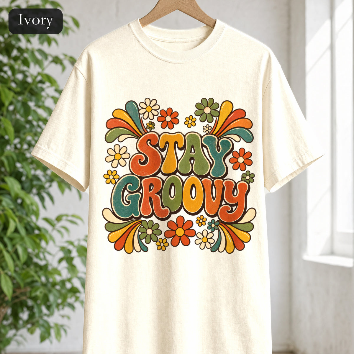 Stay Groovy Shirt, Retro 70s Tee, Groovy Aesthetic Gift, Positive Vibes Sweatshirt