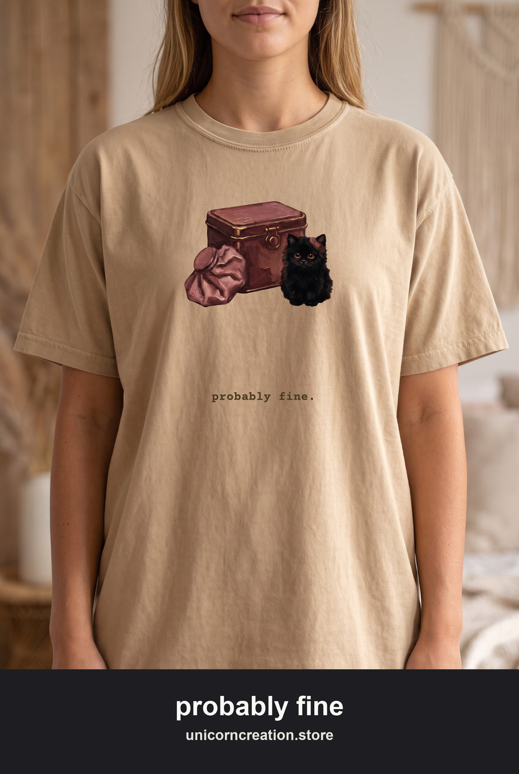Probably Fine School Nurse Cat Shirt, Funny Nurse Tee, First Aid Cat Nurse Tee, Nurse Appreciation Gift