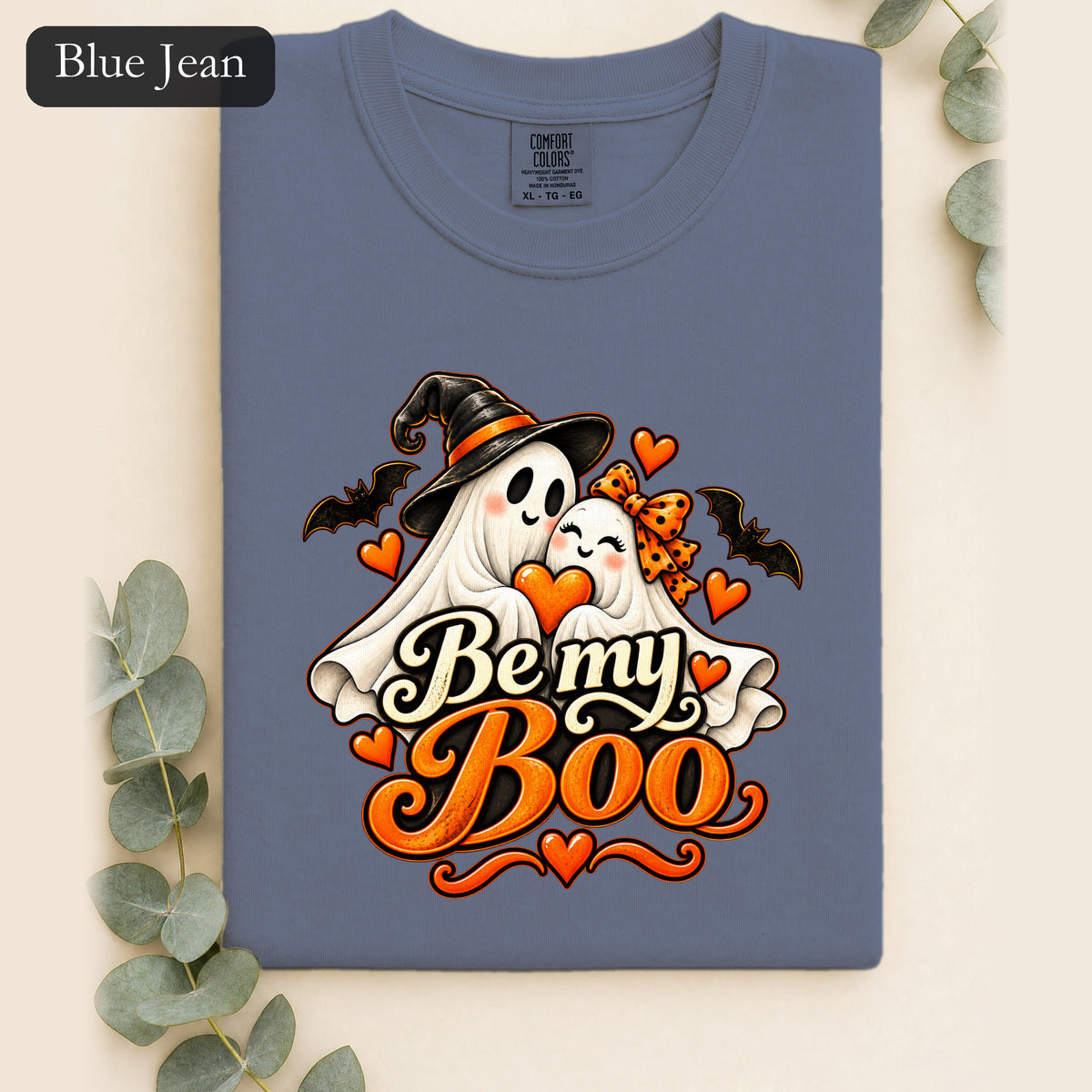 Be My Boo ghost couple Shirt | Halloween spooky hearts