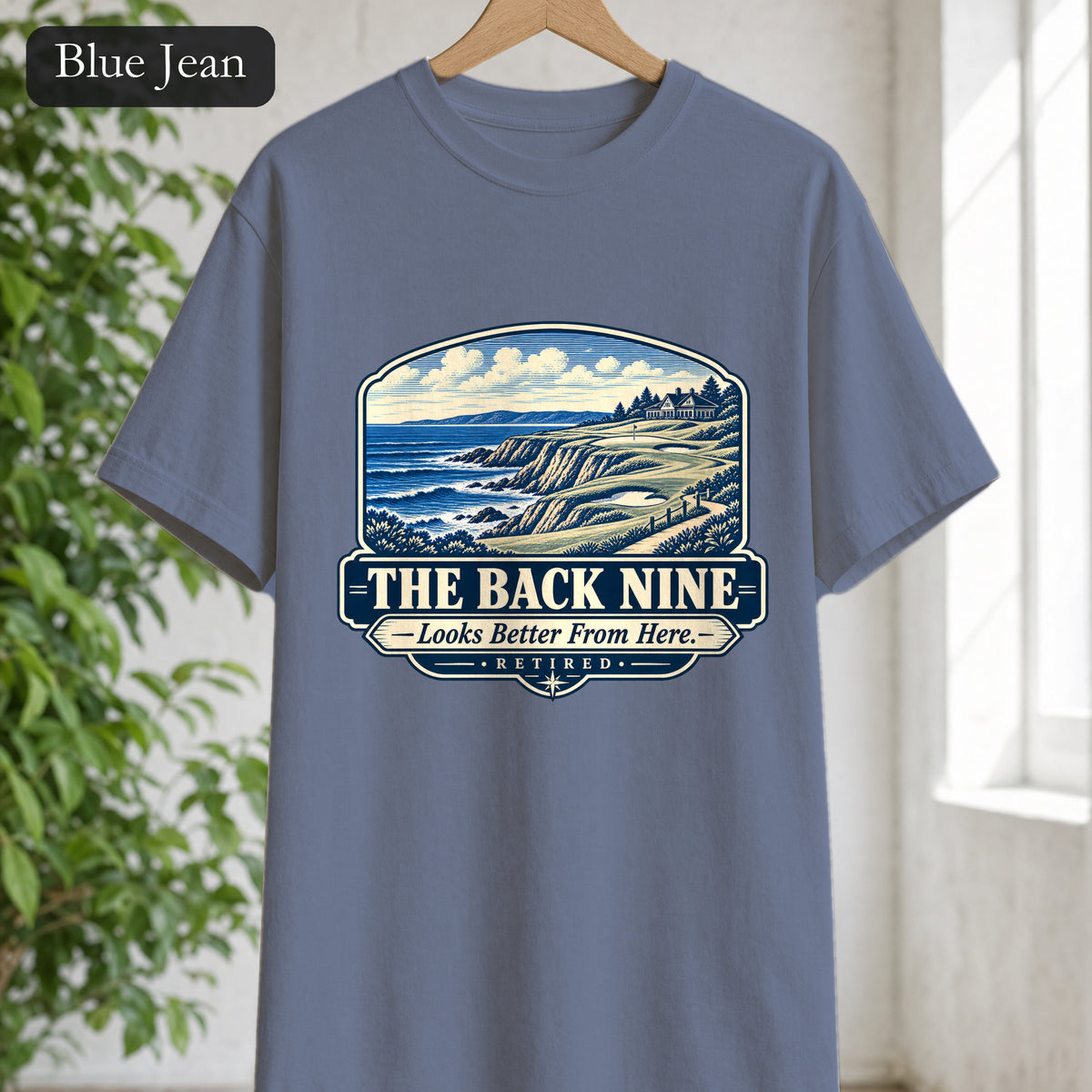 The Back Nine Shirt, Scenic Golf Coast Tee, Vintage Golf Course Graphic, Golfer Gift