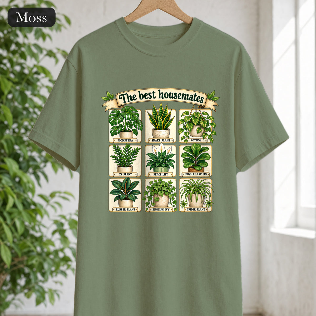 The Best Housemates plant grid Shirt | Tee