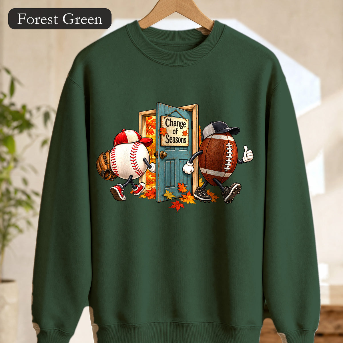 Change of Season Baseball to Football Sweatshirt | Fall Sports