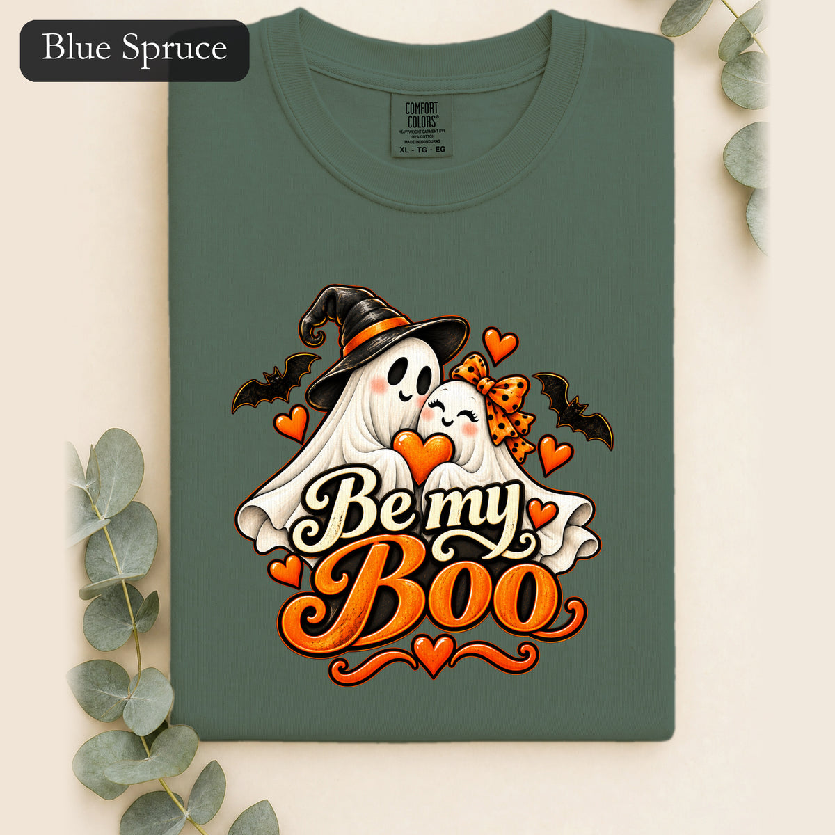 Be My Boo ghost couple Shirt | Halloween spooky hearts