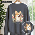 Corgi Mom Shirt, Corgi Mama Tee, Dog Mom Gift, Wildflower Corgi Lover Sweatshirt, Cute Dog Owner Gift