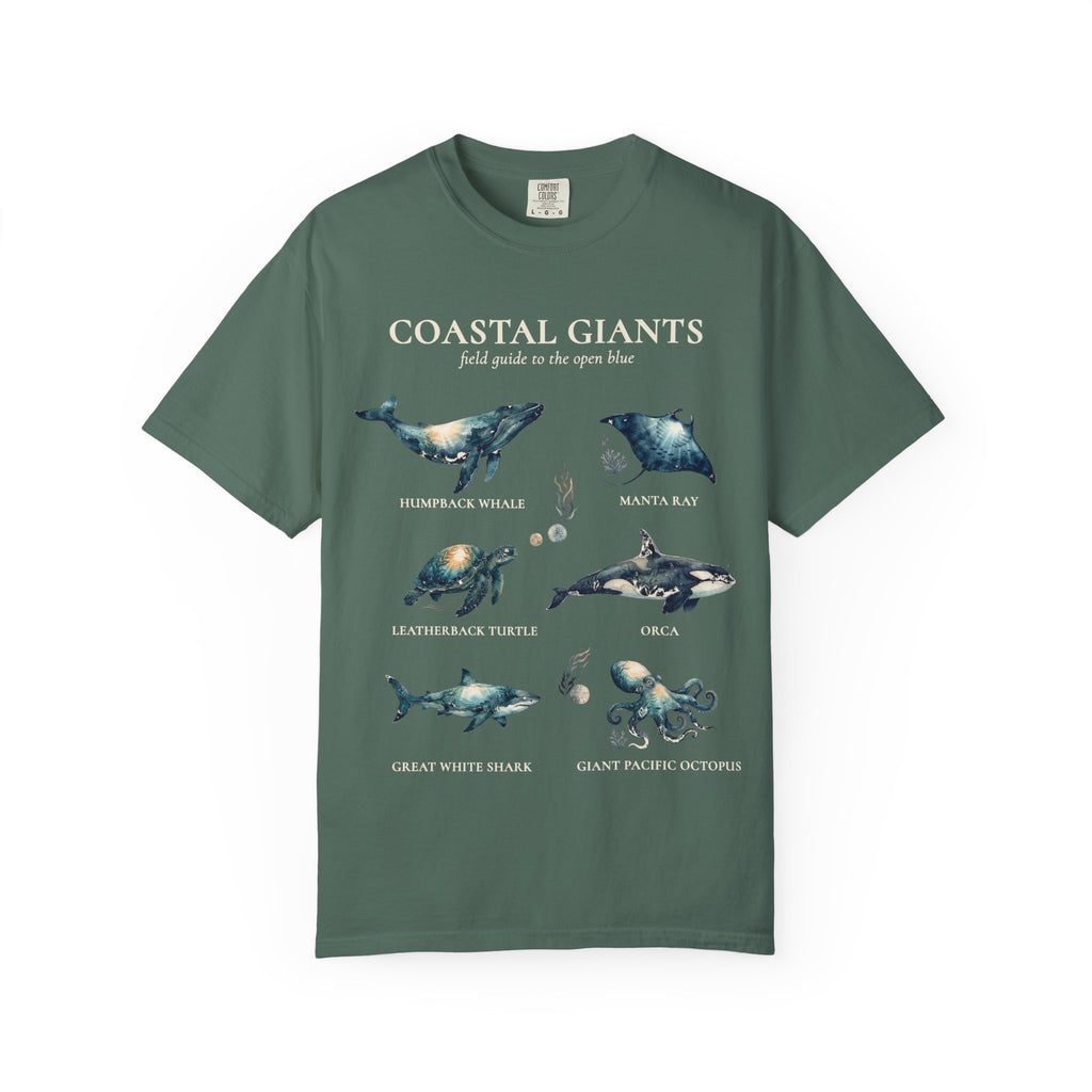 Coastal Giants Ocean Field Guide Shirt, Whale Manta Sea Turtle Tee, Marine Life Ocean Lover Gift, Nautical Sweatshirt