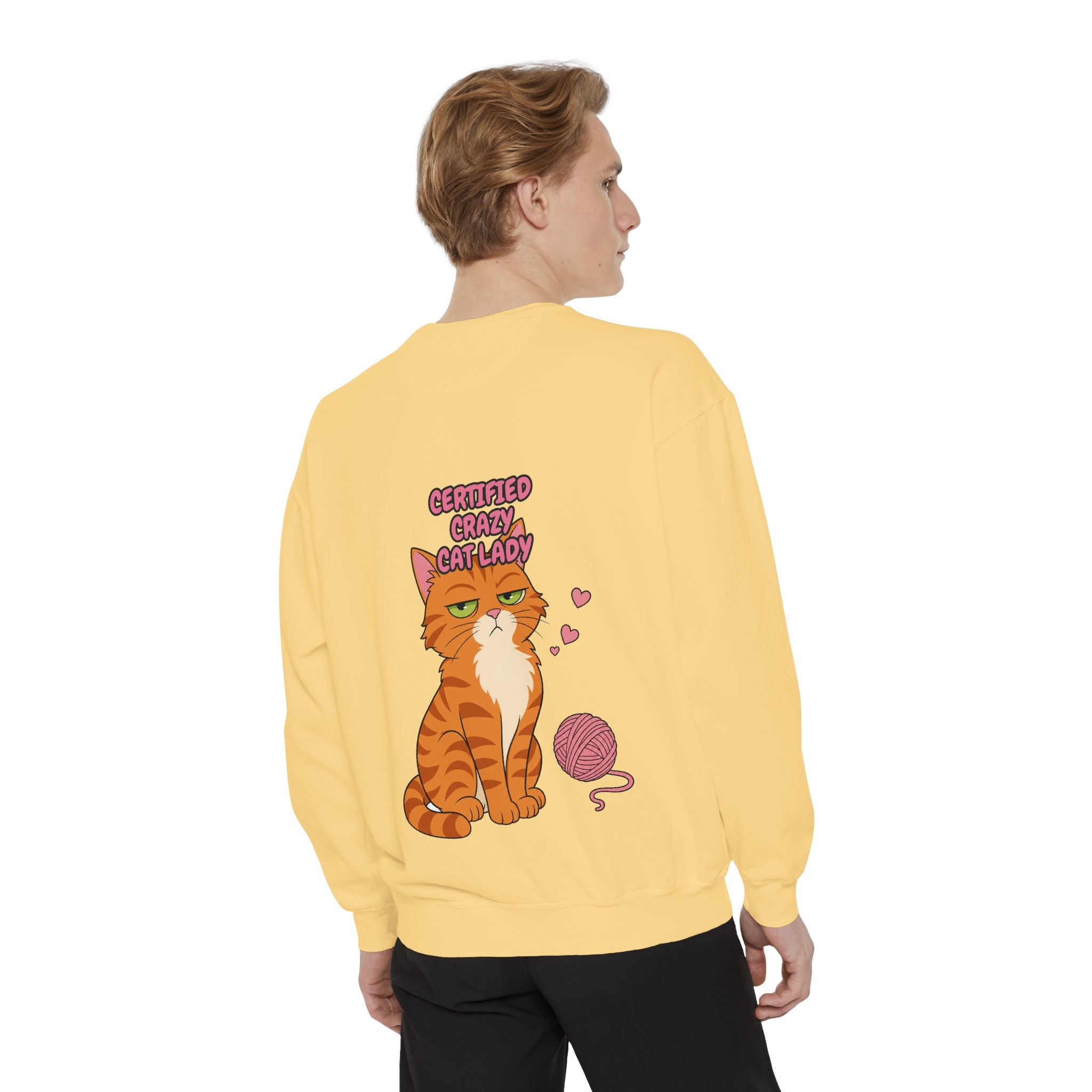 Certified Crazy Cat Lady Shirt, Orange Cat Mom Tee, Ginger Cat Lover Gift, Funny Cat Owner Sweatshirt