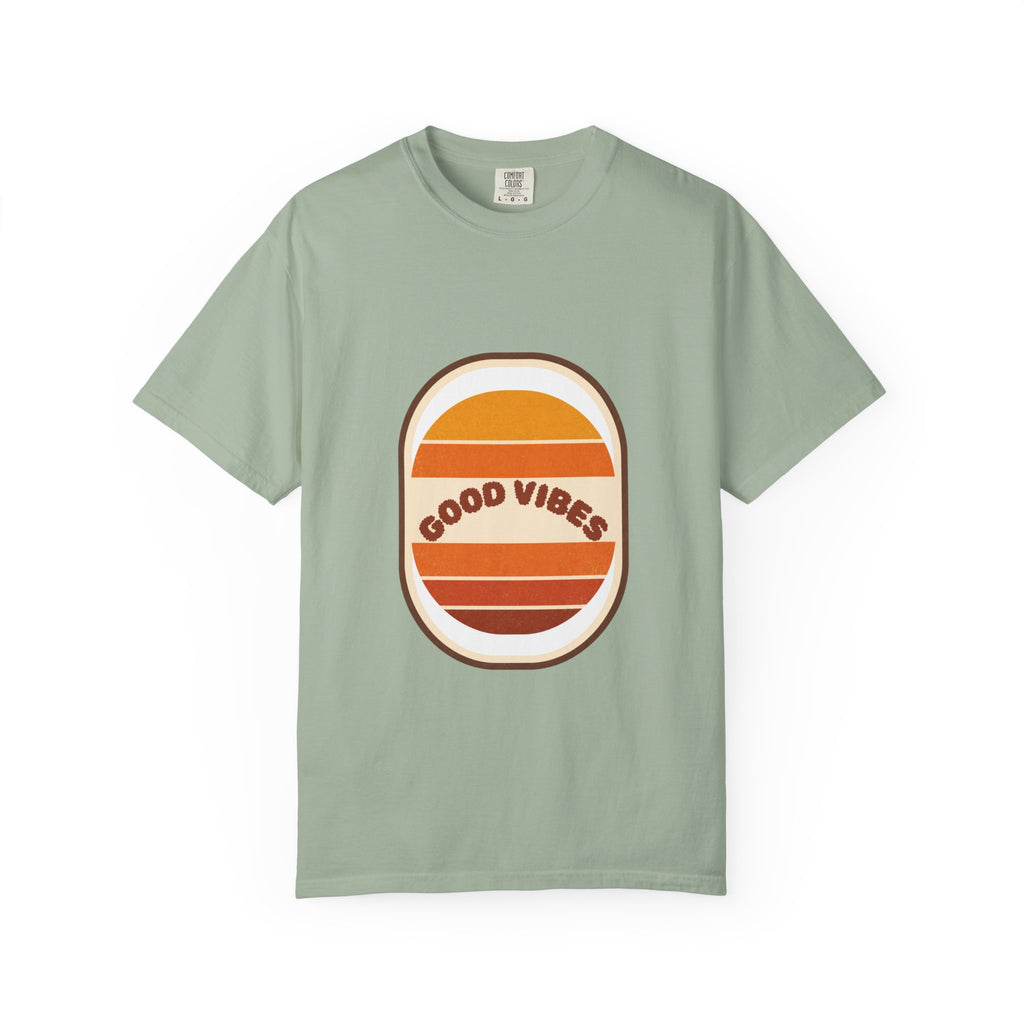 Good Vibes Retro Sunset Shirt, 70s Aesthetic Tee, Vintage Sunset Stripes Gift, Groovy Summer Sweatshirt