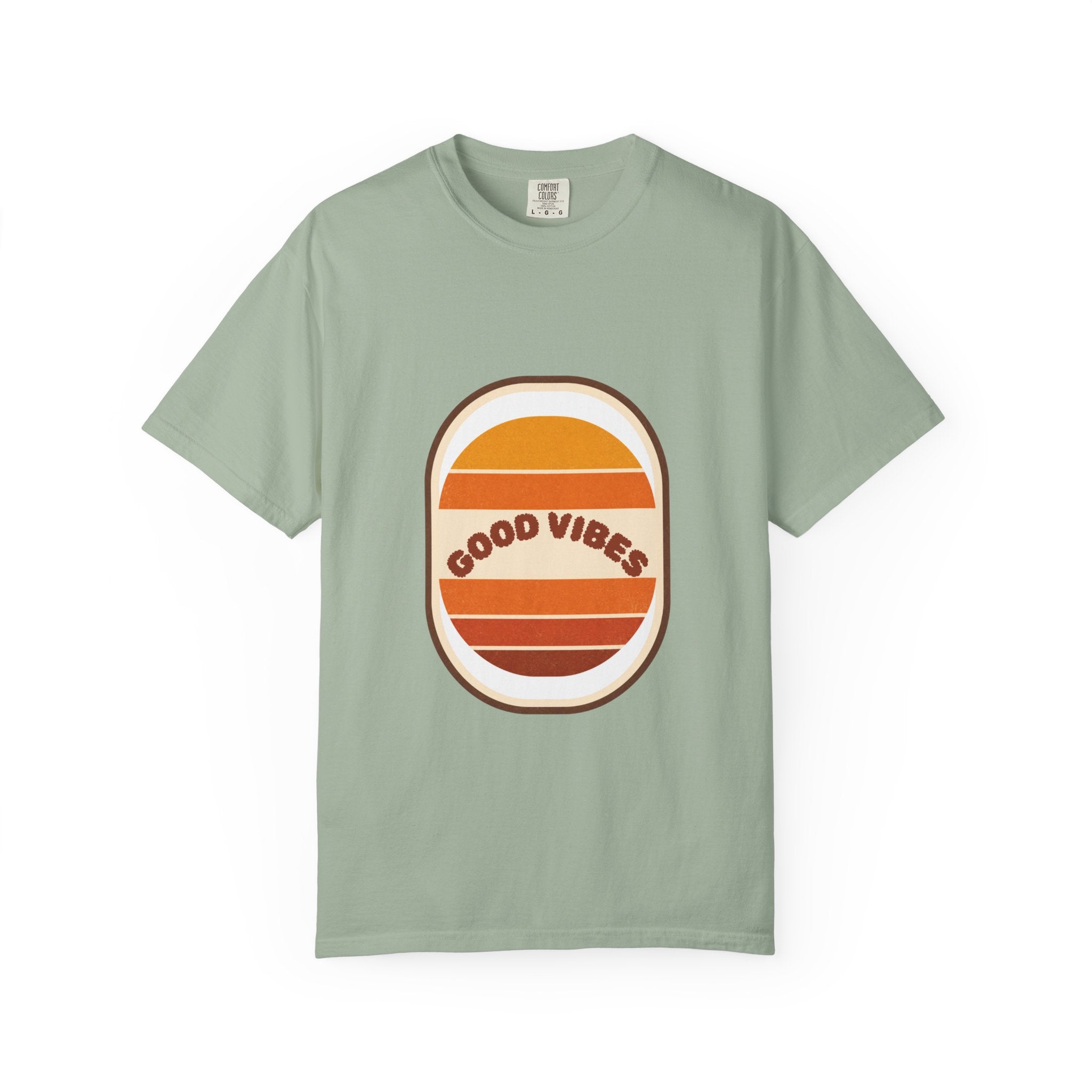 Good Vibes Retro Sunset Shirt, 70s Aesthetic Tee, Vintage Sunset Stripes Gift, Groovy Summer Sweatshirt