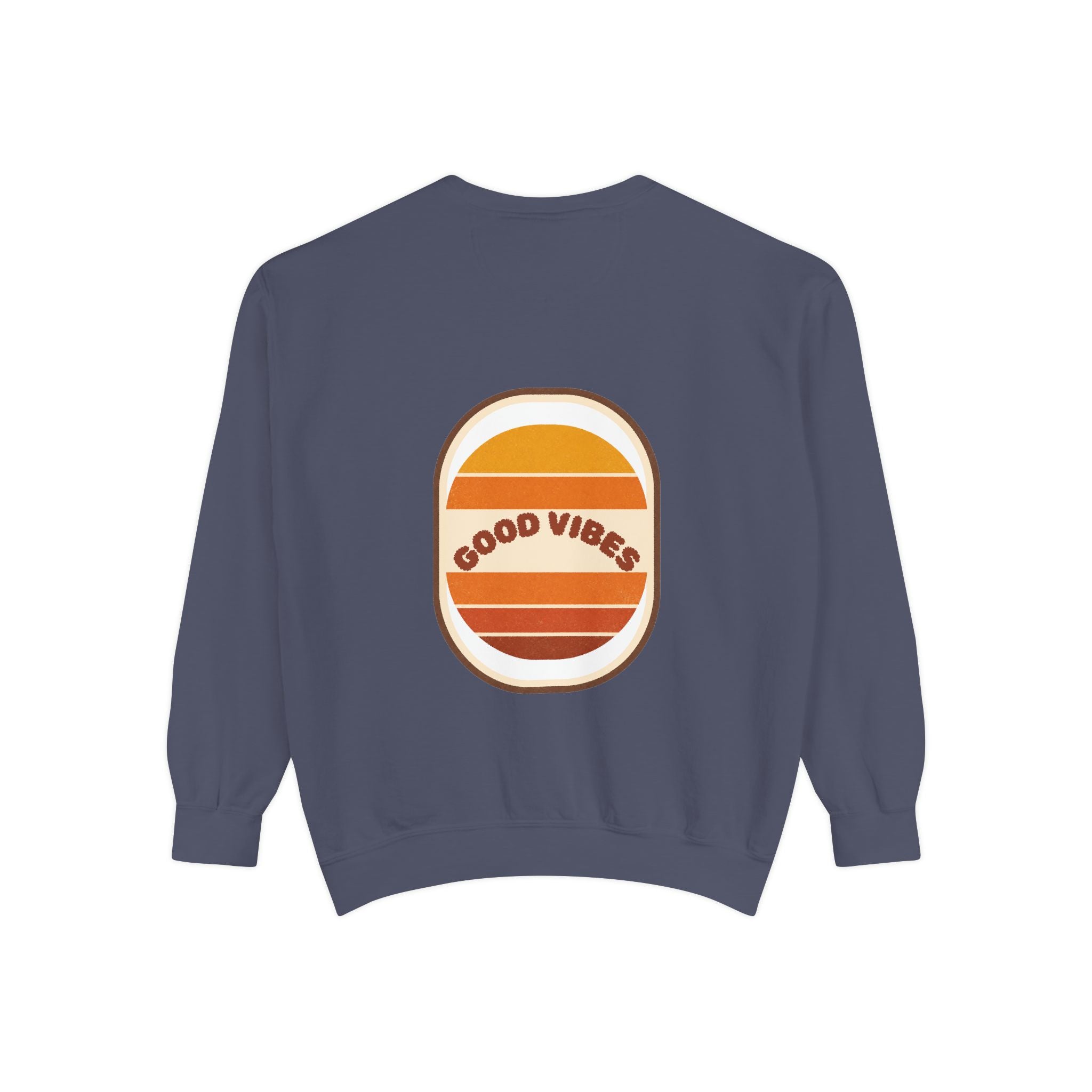 Good Vibes Retro Sunset Shirt, 70s Aesthetic Tee, Vintage Sunset Stripes Gift, Groovy Summer Sweatshirt