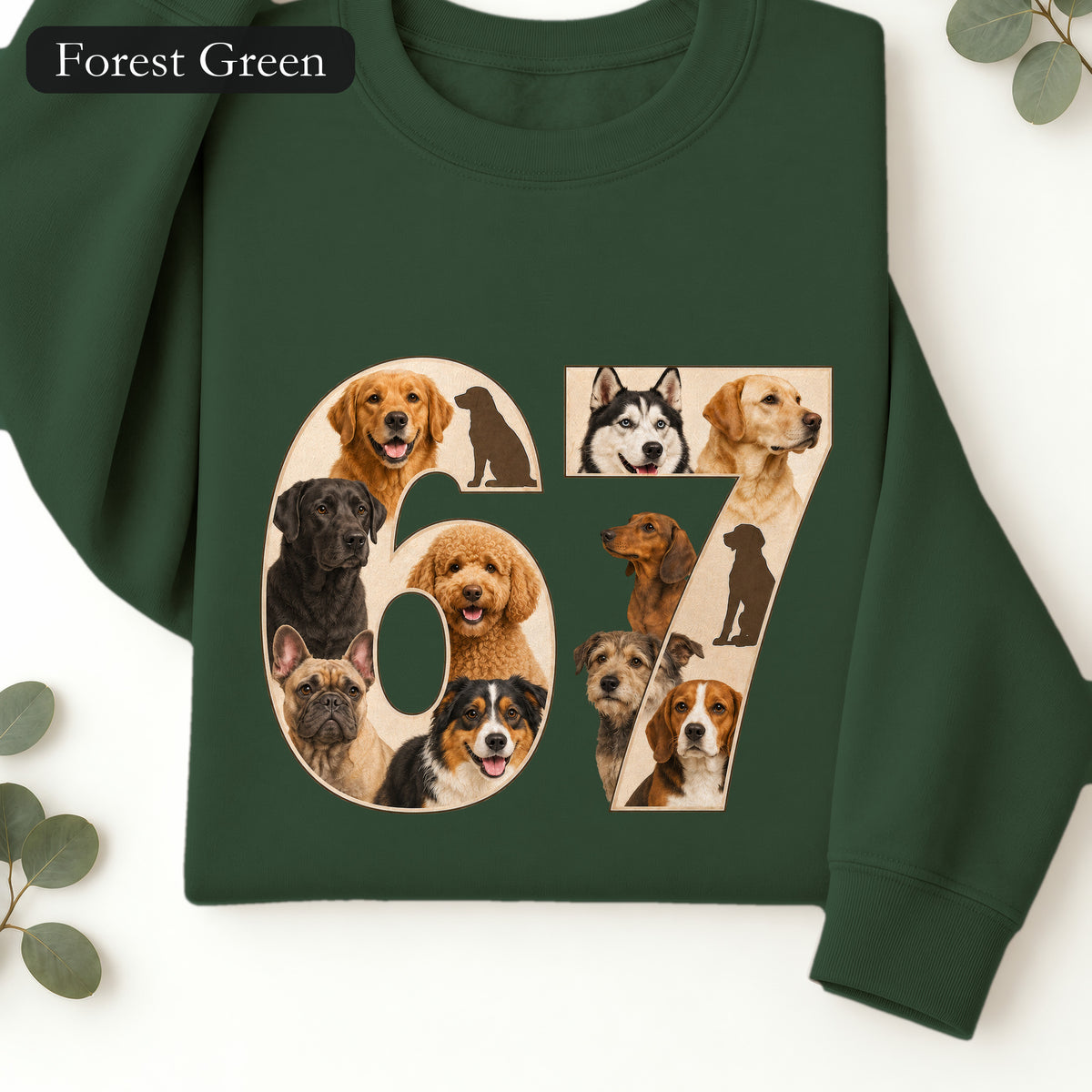 67 Dogs Shirt, Funny 67 Meme Dog Tee, Trendy Dog Number Gift, Dog Lover Sweatshirt