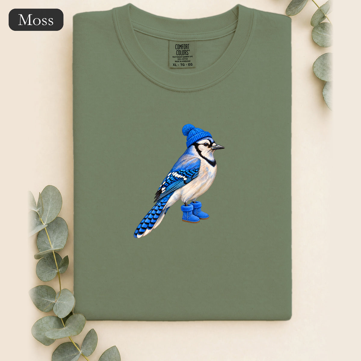 Blue Jay Illustration Shirt | Bird Graphic, Nature Theme