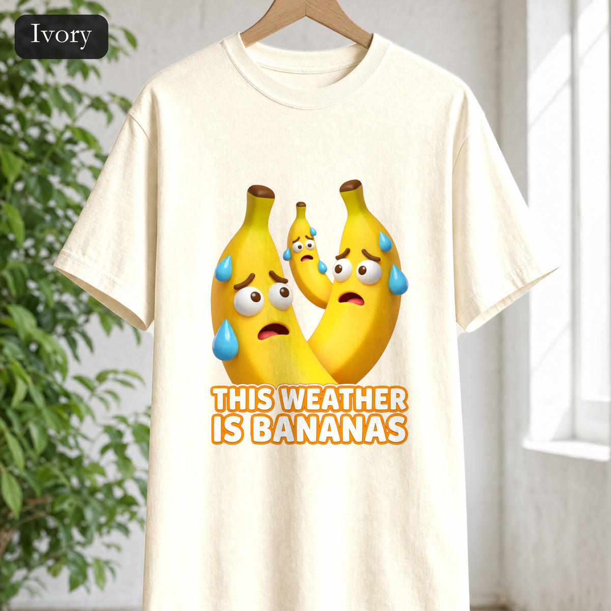 This Weather Is Bananas Shirt, Funny Sweating Banana Tee, Summer Heat Humor Gift, Hot Weather Pun Sweatshirt