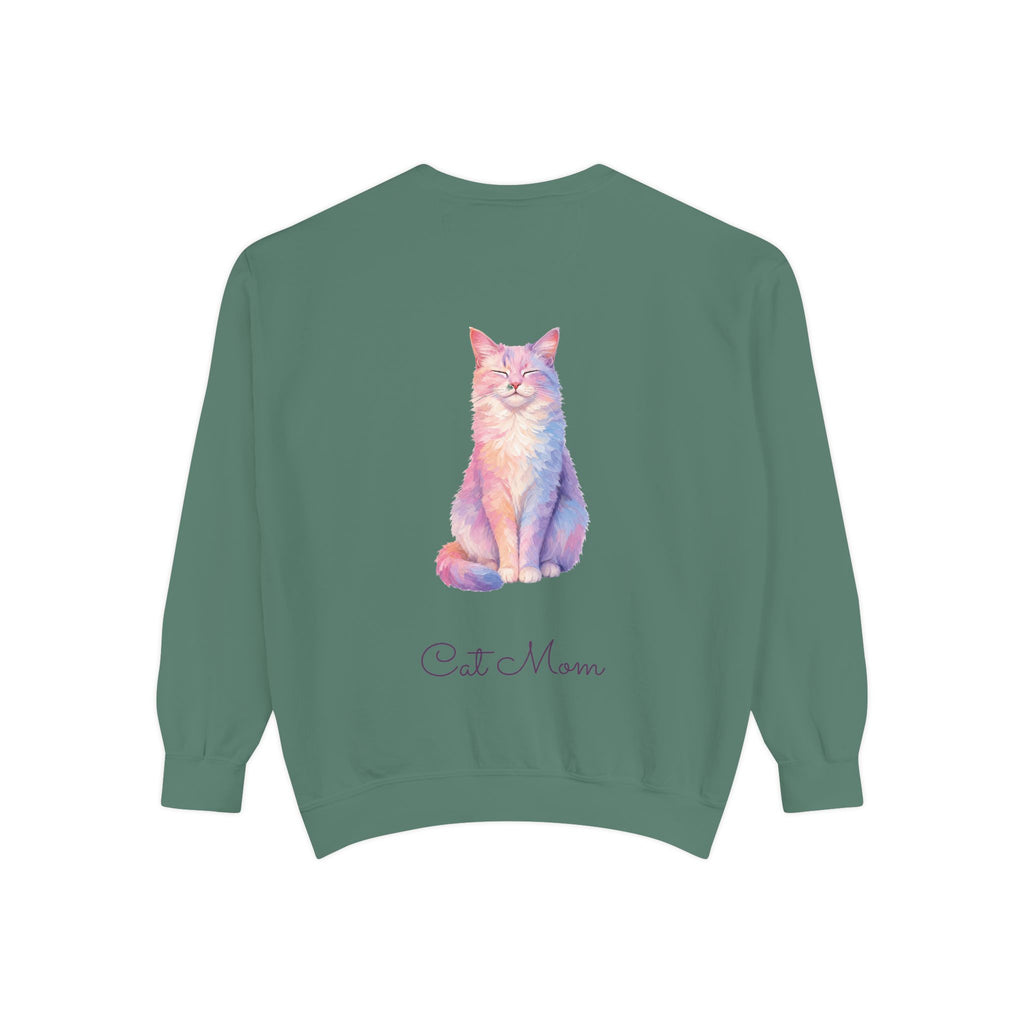 Cat Mom Shirt, Pastel Painterly Cat Tee, Cute Cat Lover Gift, Cat Owner Sweatshirt for Her