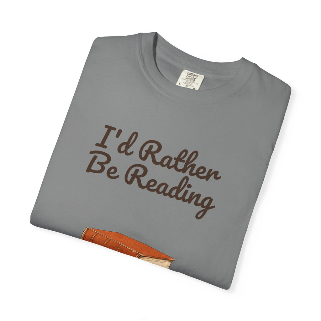 I'd Rather Be Reading Shirt, Book Lover Tee, Bookish Reader Gift, Cozy Sunflower Reading Sweatshirt