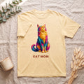 Cat Mom Shirt, Vibrant Painterly Cat Tee, Bold Cat Lover Gift, Colorful Cat Owner Sweatshirt