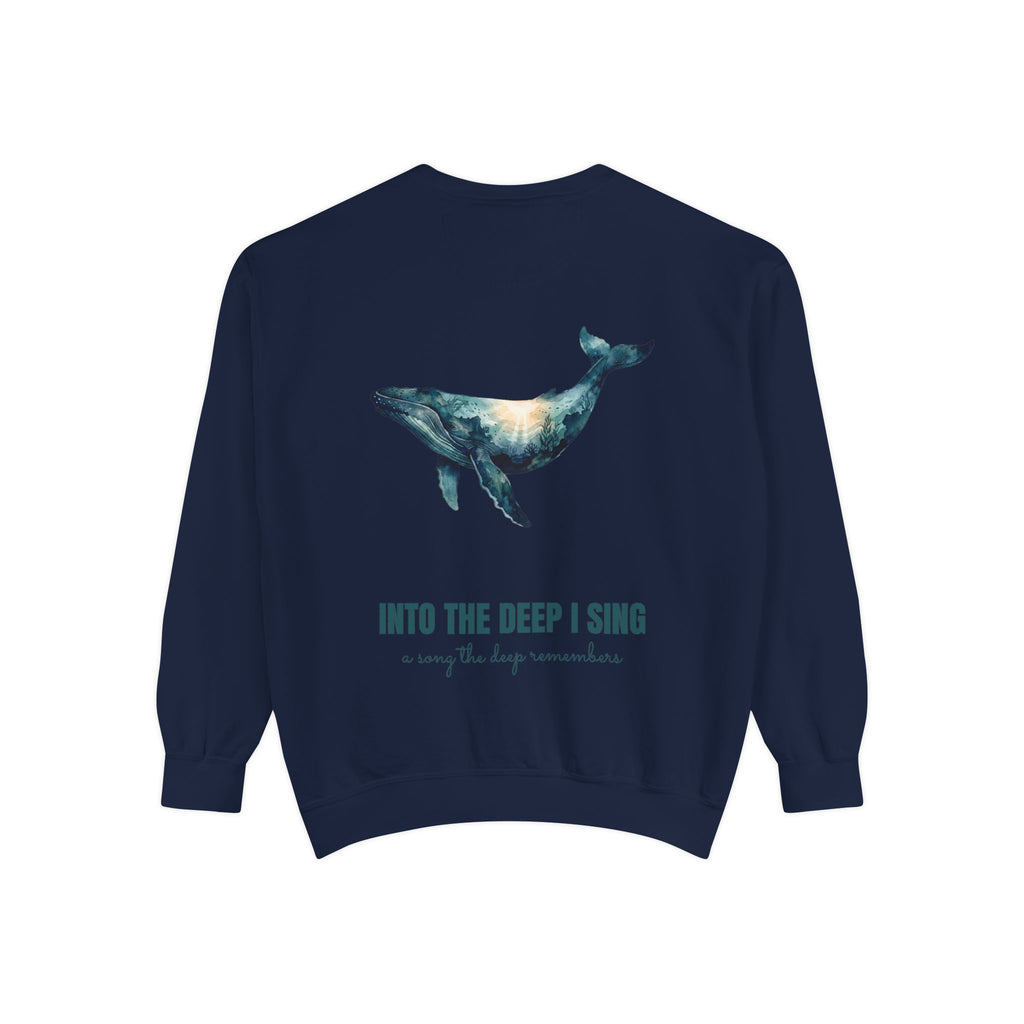 Into the Deep I Sing Shirt, Humpback Whale Double Exposure Tee, Ocean Lover Marine Life Gift, Nautical Sweatshirt