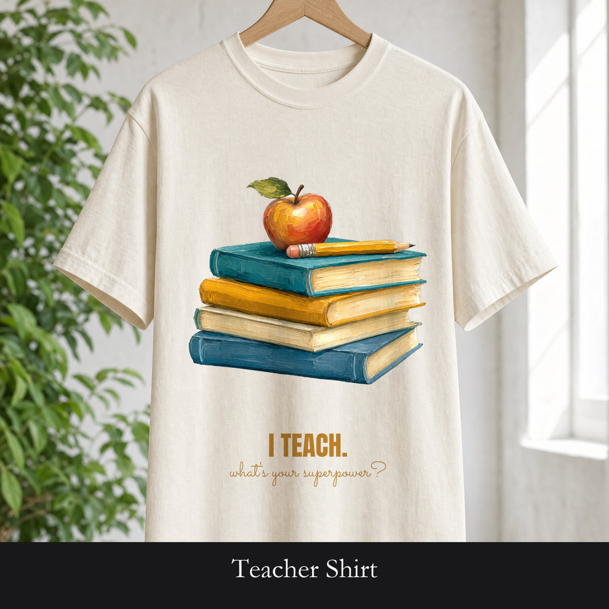 Teacher Shirt, I Teach What's Your Superpower Tee, Teacher Appreciation Gift, Painterly Back to School Sweatshirt