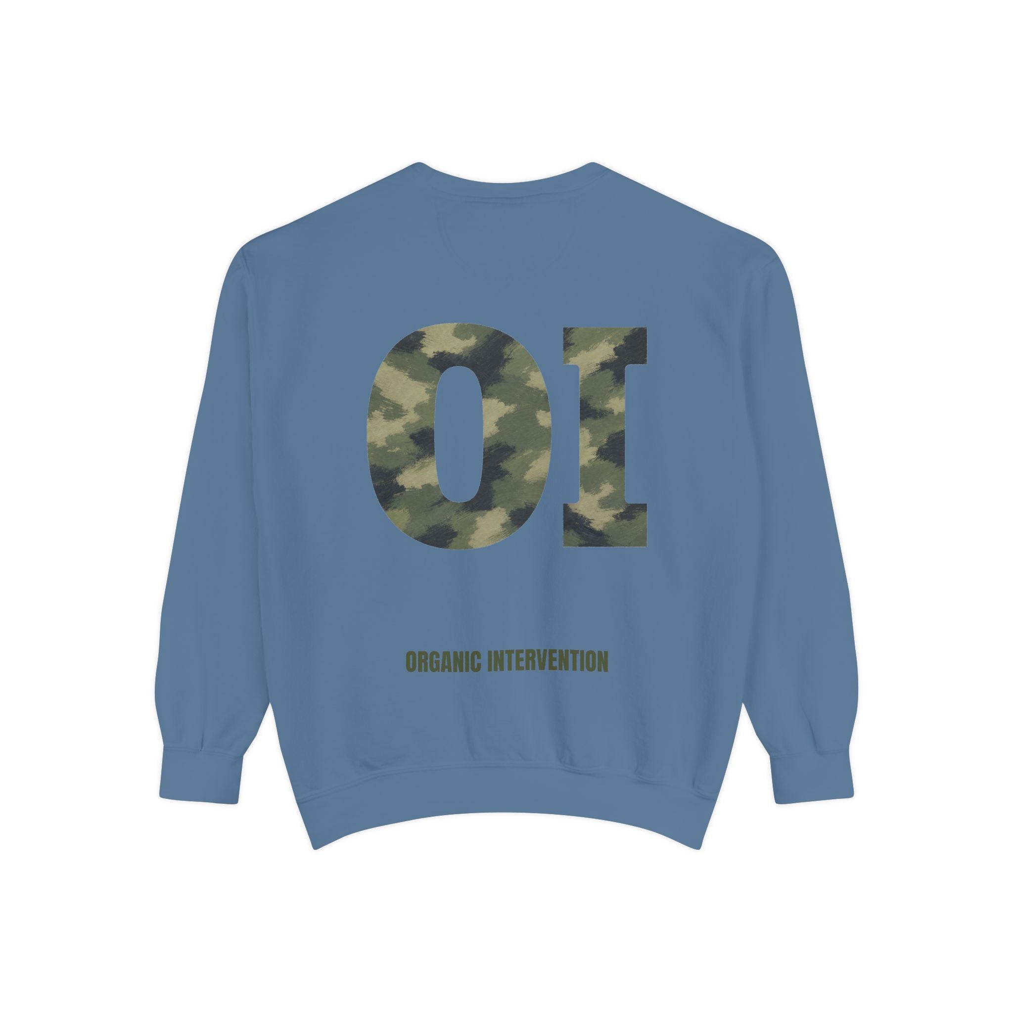 Organic Intervention Camo Shirt, OI Monogram Anti-Algorithm Tee, Streetwear Camo Graphic Gift, Bold Statement Sweatshirt