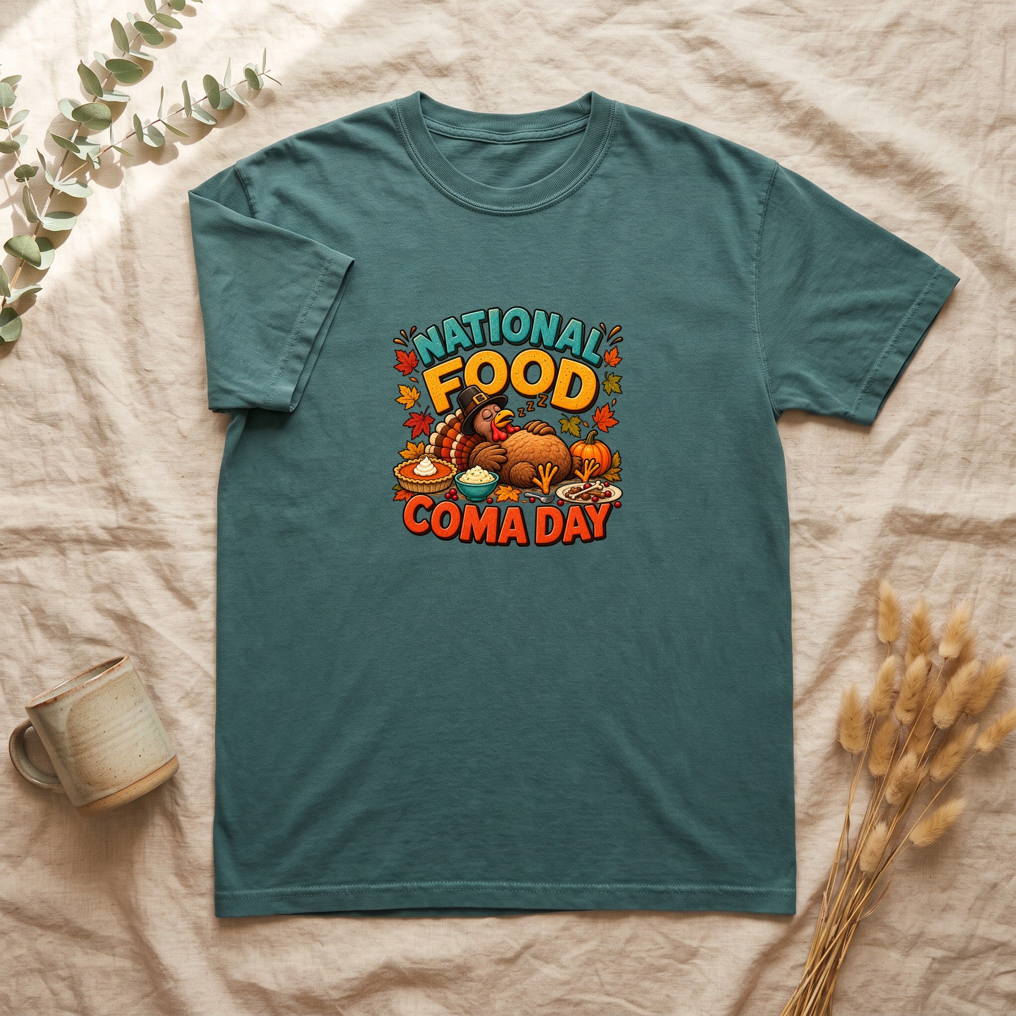 National Food Coma Day Shirt | Thanksgiving Turkey Pumpkin Feast