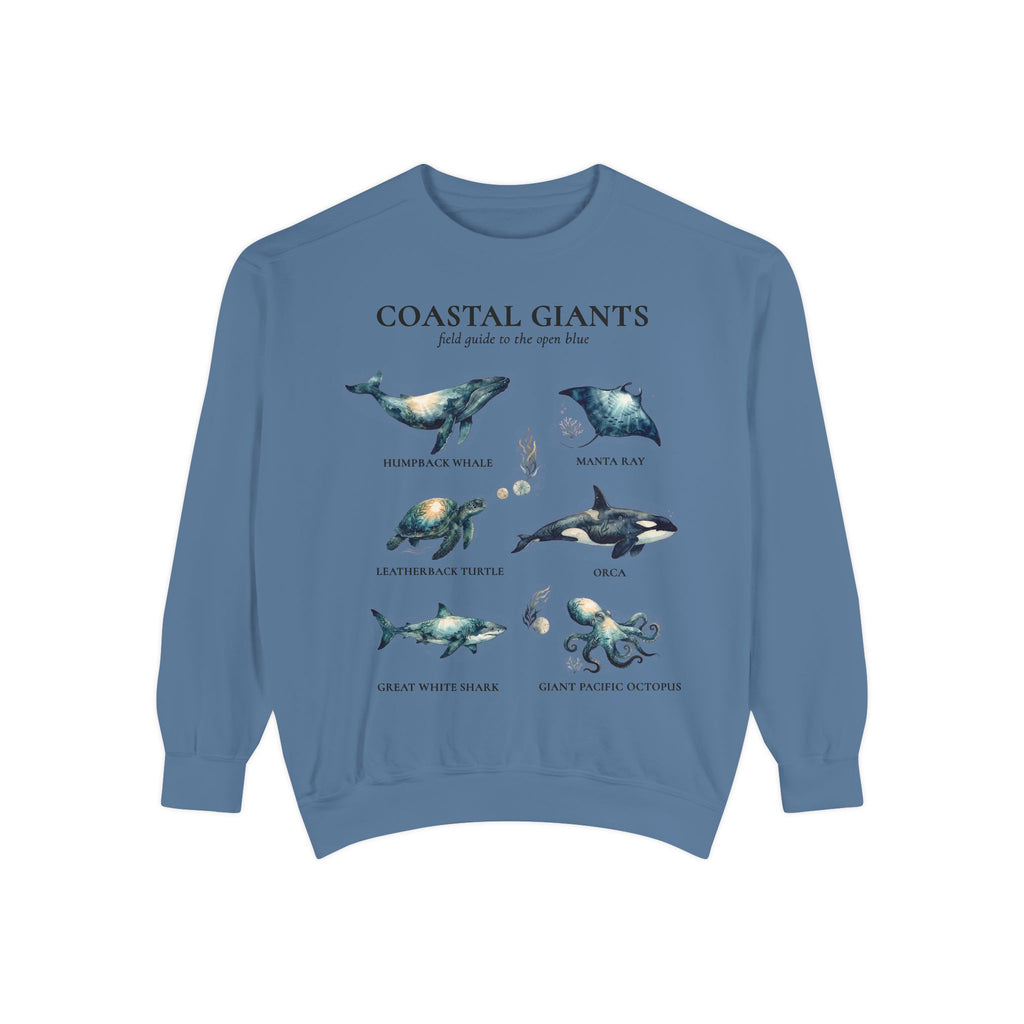 Coastal Giants Ocean Field Guide Shirt, Whale Manta Sea Turtle Tee, Marine Life Ocean Lover Gift, Nautical Sweatshirt