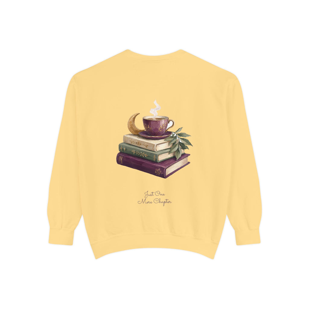 Just One More Chapter Shirt, Bookish Reader Tee, Book Lover Cozy Gift, Painterly Reading Sweatshirt