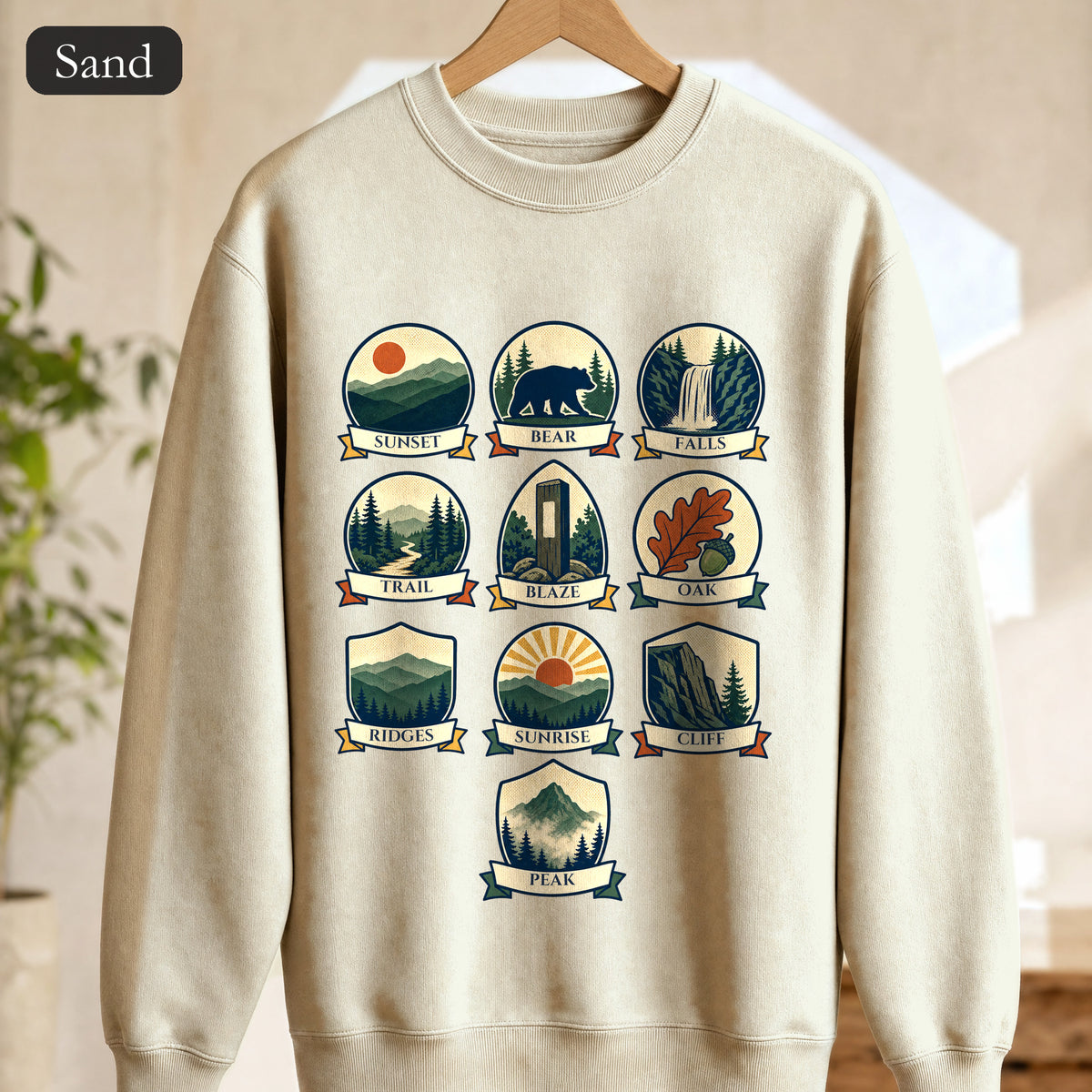 Appalachian Trail Shirt, Hiking Badge Tee, AT Thru Hiker Gift, Retro Adventure Nature Sweatshirt