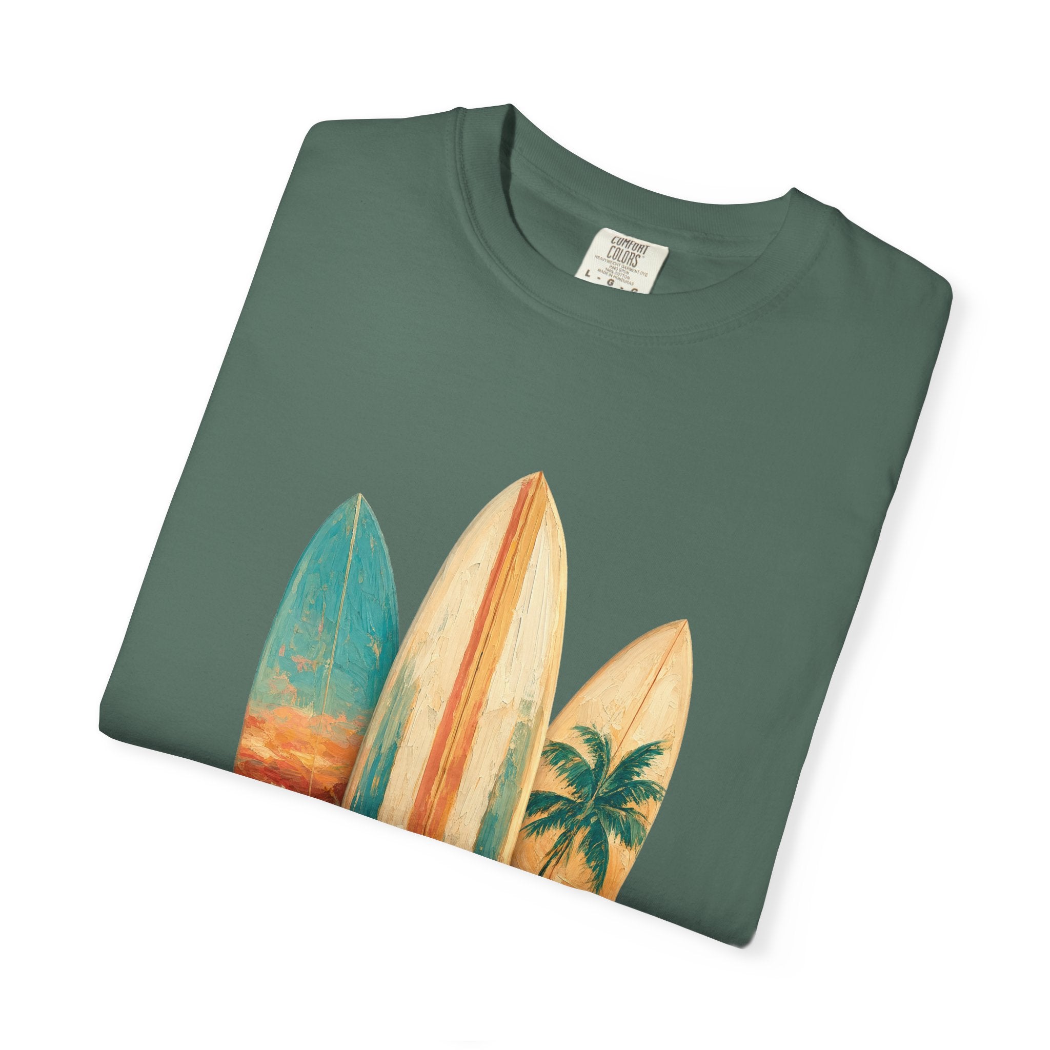 Vintage Surfboard Quarter Zip, Painterly Surf Art Pullover, Beach Coastal Surfer Gift, Summer Ocean Sweatshirt