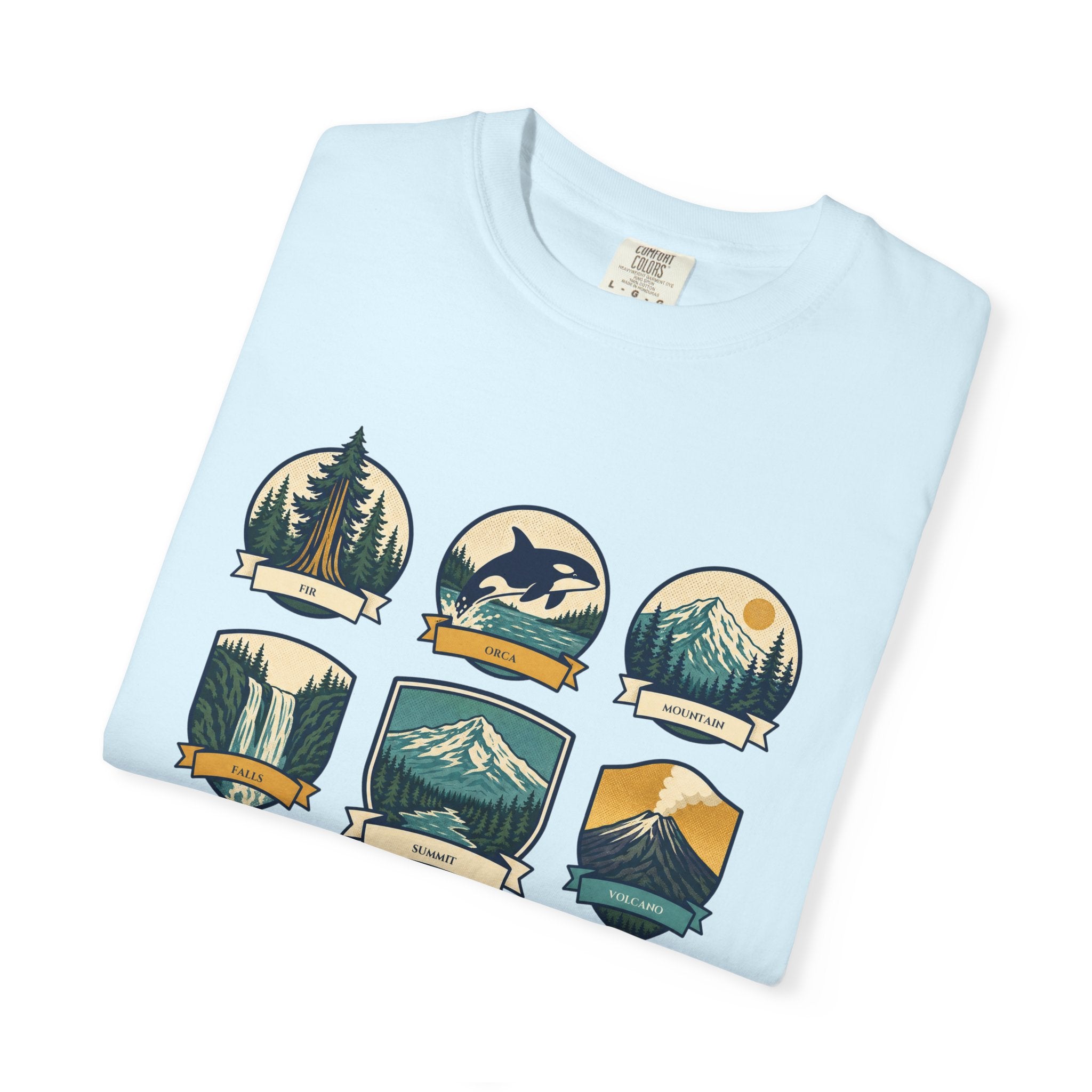 Pacific Northwest Shirt, PNW National Parks Badge Tee, Hiking Camping Gift, Retro Outdoor Adventure Sweatshirt