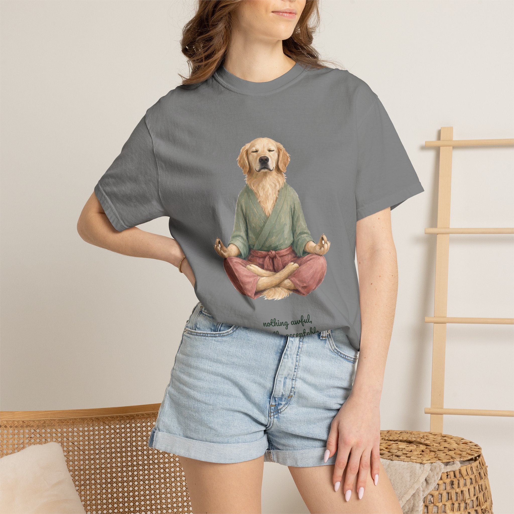 Yoga Dog Shirt, Namaste Zen Dog Tee, Funny Meditation Dog Mom Gift, Painterly Dog Lover Sweatshirt