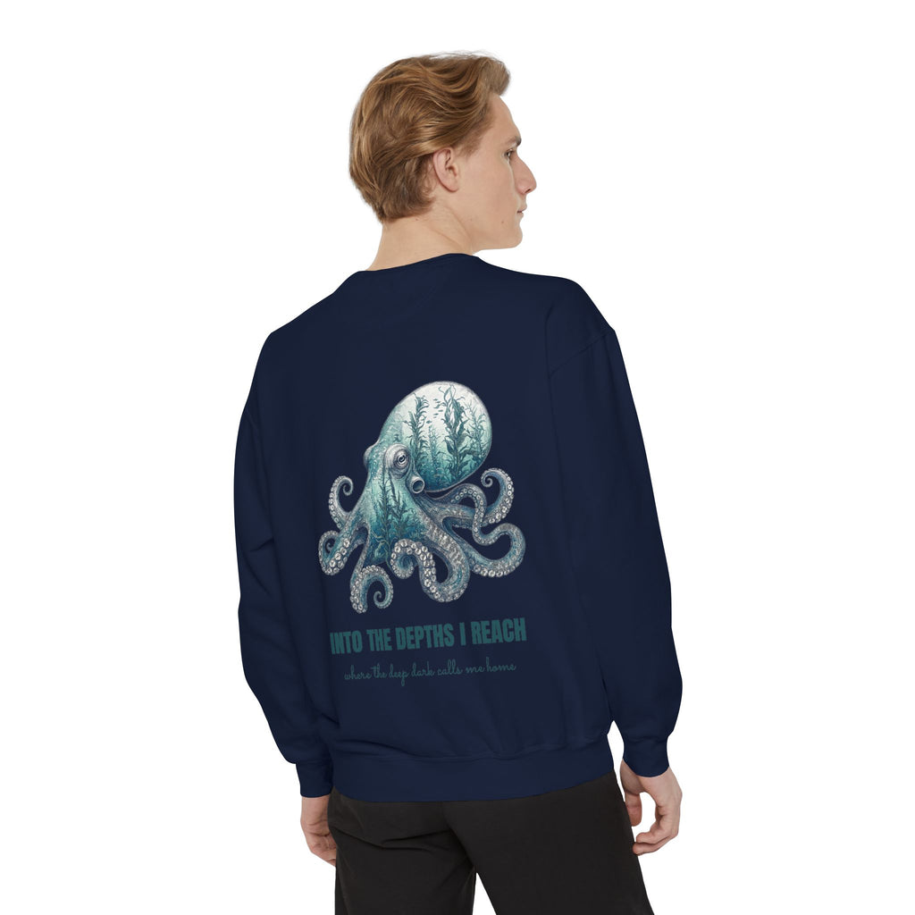 Into the Depths I Reach Shirt, Octopus Double Exposure Tee, Ocean Diver Sea Life Gift, Nautical Marine Sweatshirt