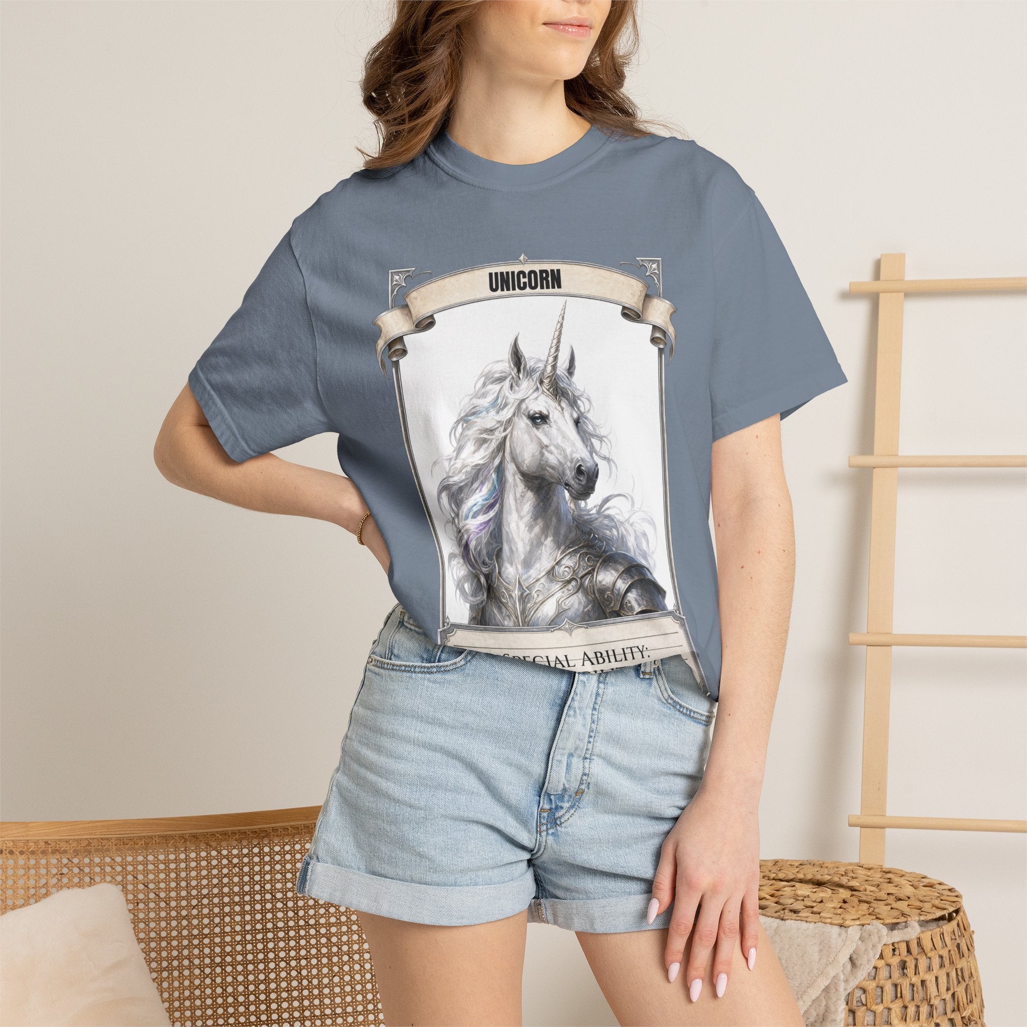Unicorn Invisibility Stat Card Shirt, Funny RPG Gamer Tee, Tabletop D20 Fantasy Gift, Dungeon Dice Sweatshirt