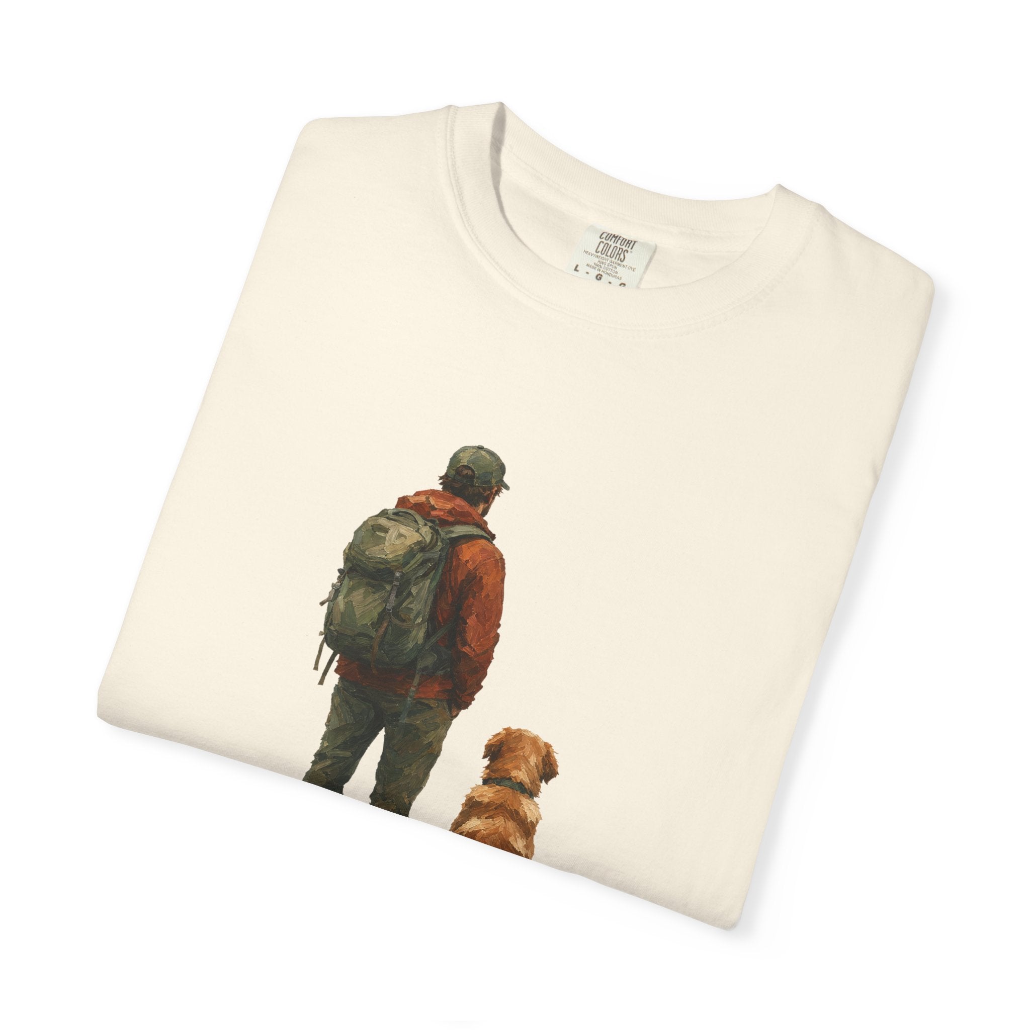Adventure Buddies Shirt, Dog and Human Hiking Tee, Matching Dog Owner Gift, Painterly Outdoor Sweatshirt