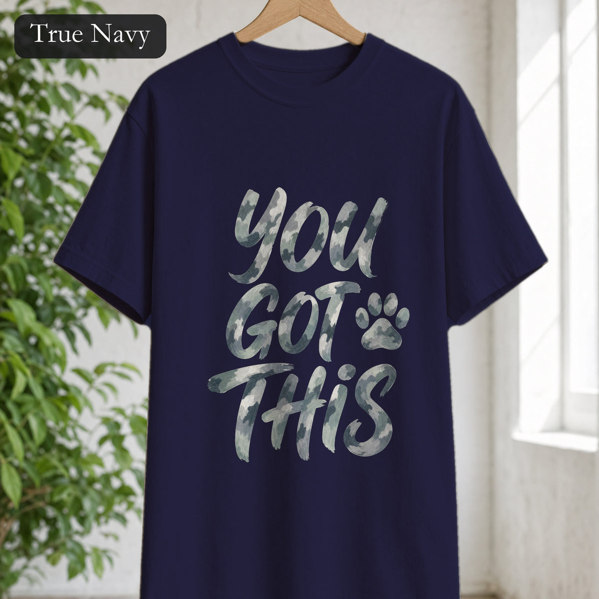 You Got This Shirt, Camo Motivational Tee, Encouragement Mental Health Gift, Positive Vibes Paw Print Sweatshirt
