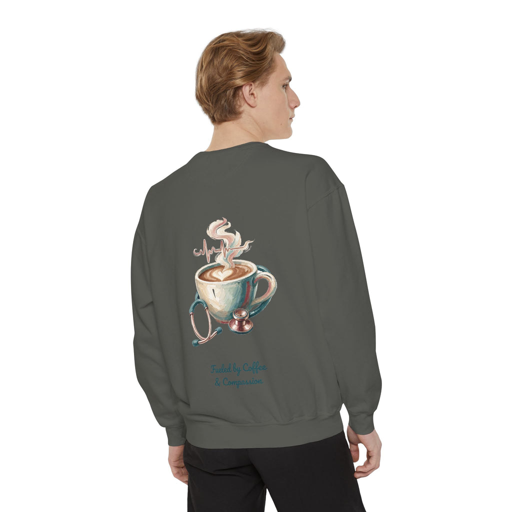 Nurse Shirt, Fueled by Coffee and Compassion Tee, Nurse Week RN Gift, Painterly Nurse Coffee Sweatshirt