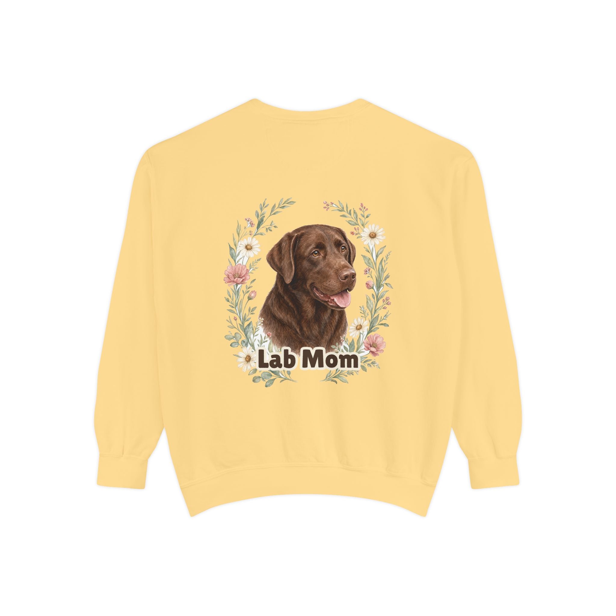 Chocolate Lab Mom Shirt, Labrador Mom Tee, Dog Mom Gift, Wildflower Dog Lover Sweatshirt, Cute Dog Owner Gift