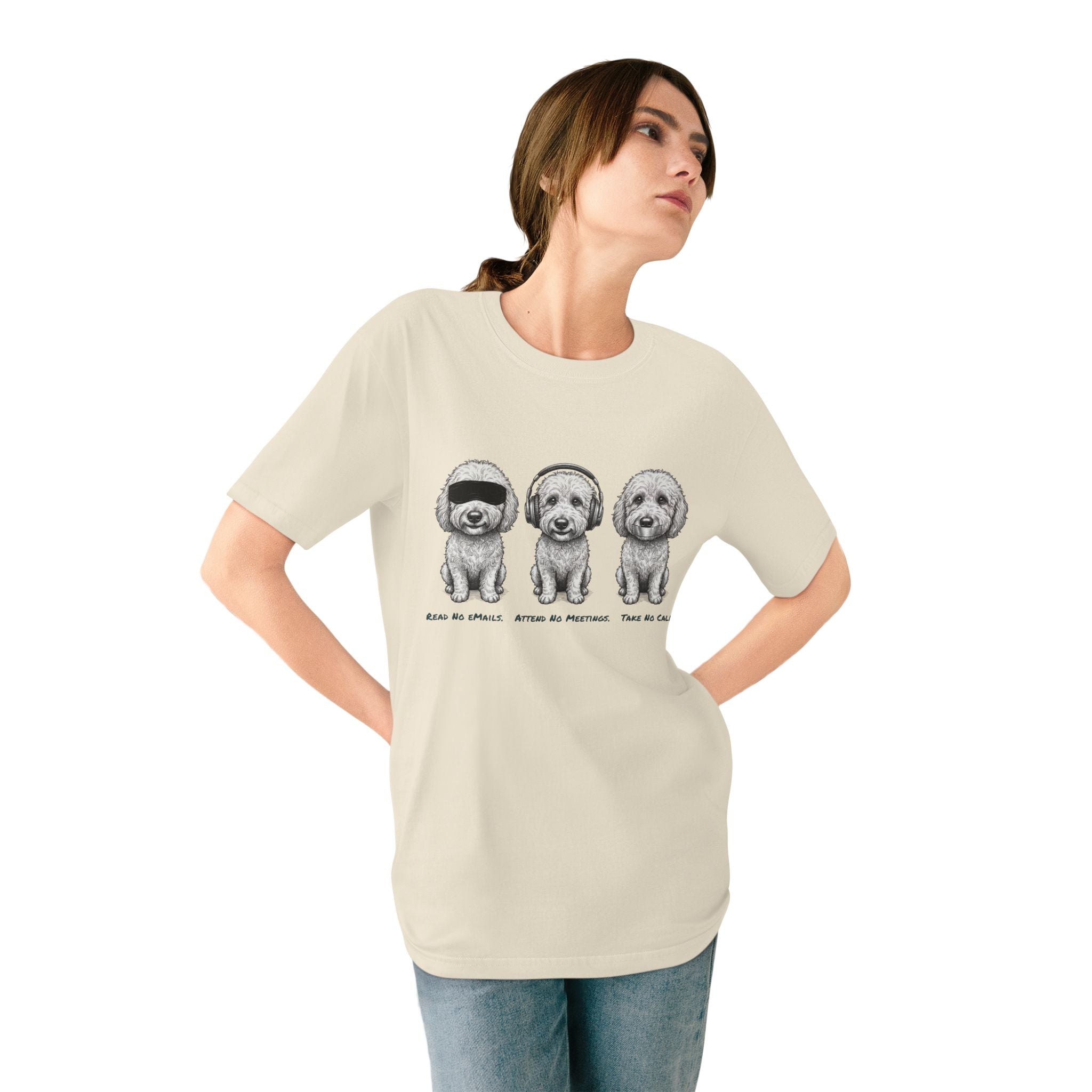 Organic Cotton Out of Office Dogs Tee — Read No Emails, No Meetings