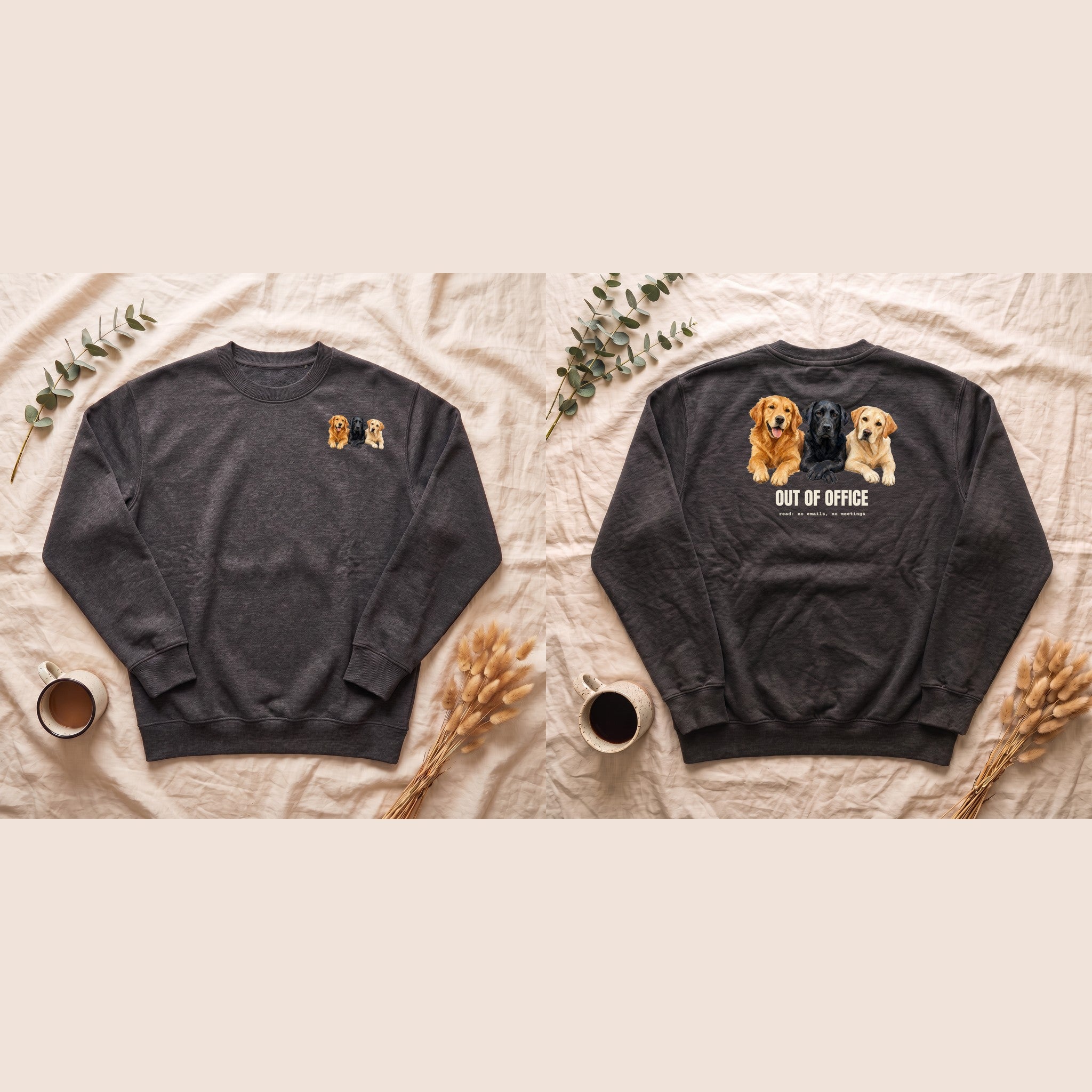 Out of Office Dogs Shirt, No Emails No Meetings Tee, Funny Work Dog Lover Gift, Lazy Weekend Sweatshirt