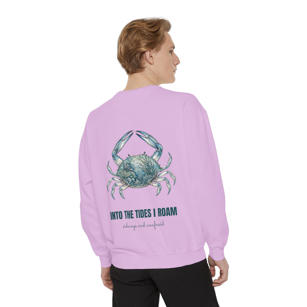 Into the Tides I Roam Shirt, Blue Crab Double Exposure Tee, Ocean Beach Coastal Lover Gift, Nautical Sea Life Sweatshirt