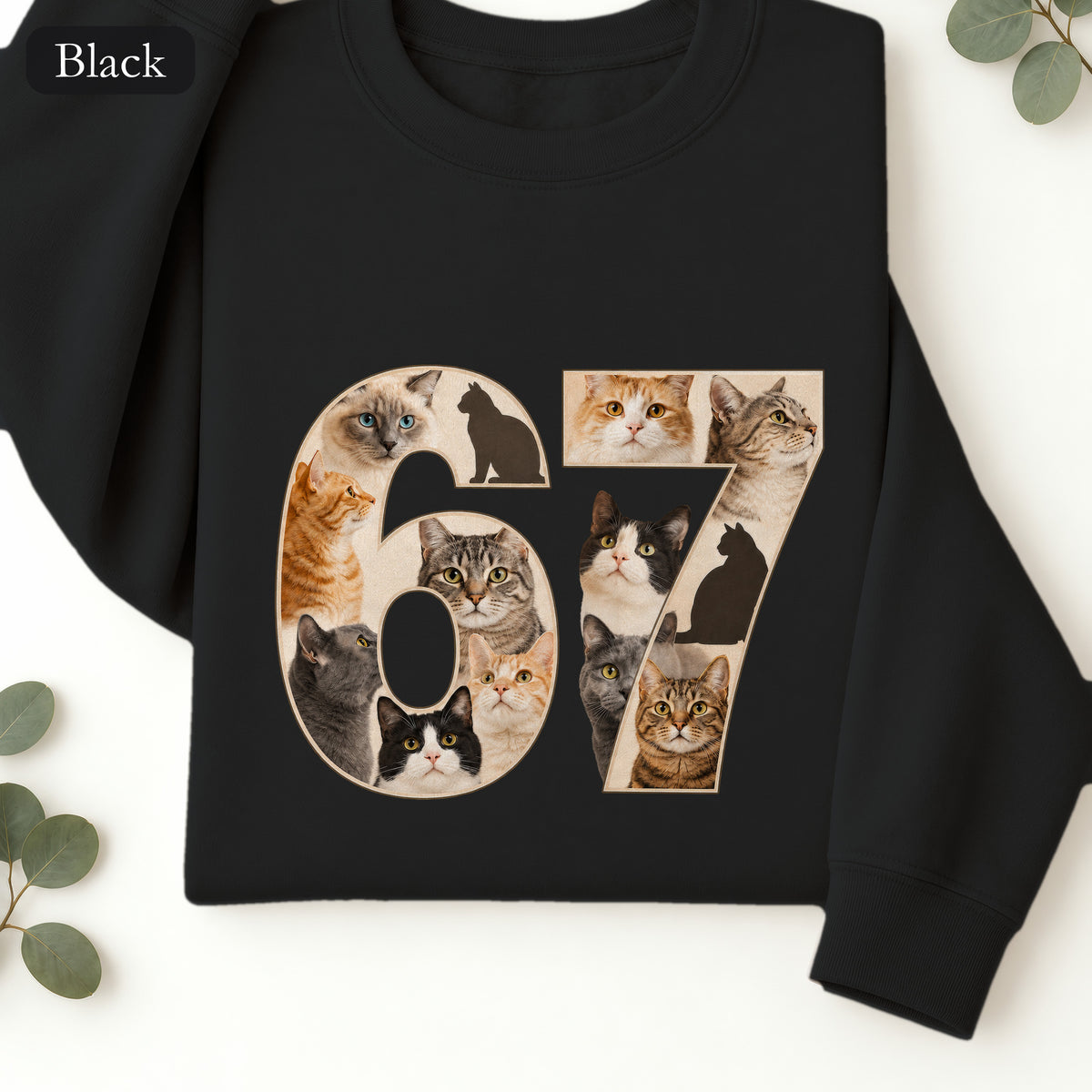 67 Cats Shirt, Funny 67 Meme Cat Tee, Trendy Cat Number Gift, Cat Lover Sweatshirt