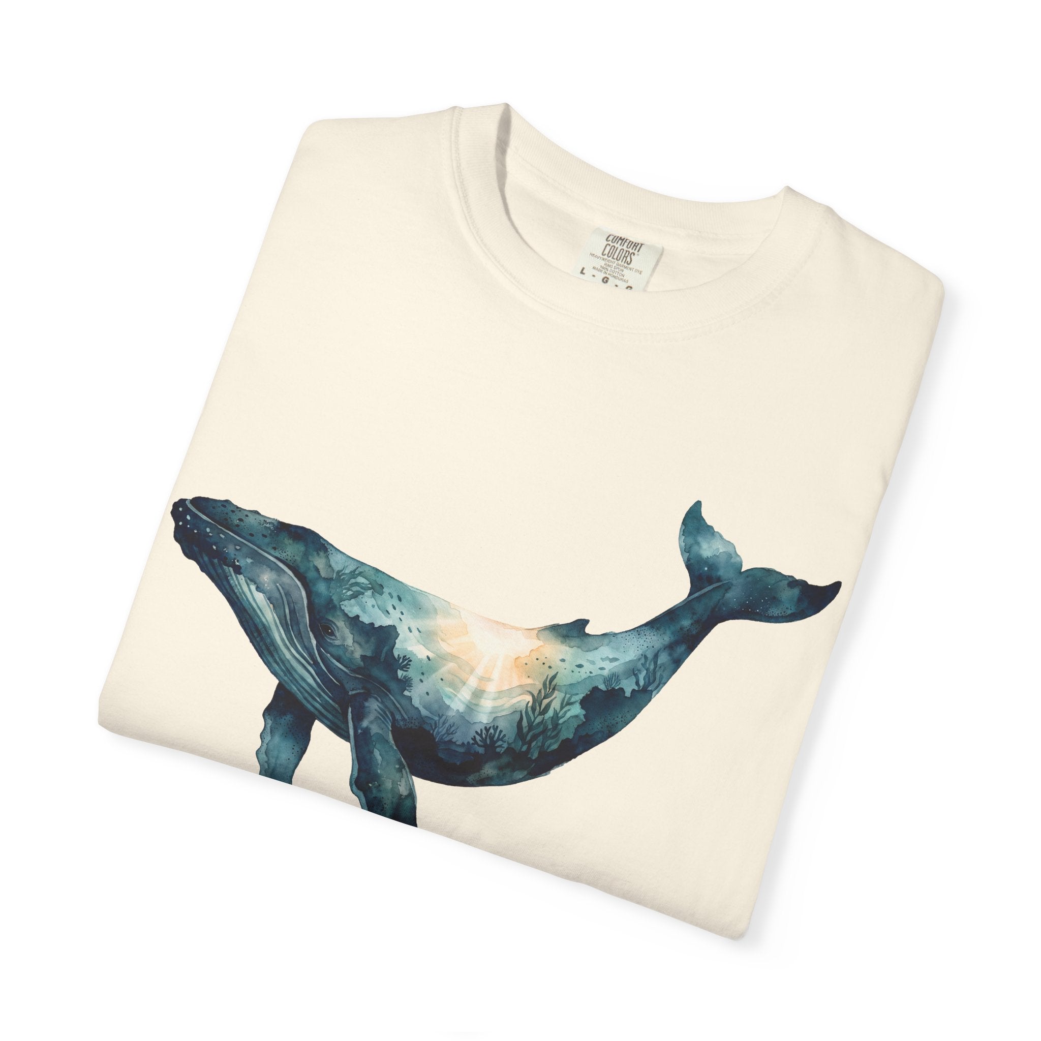 Whale Deep Ocean Graphic T-Shirt — "Into the Deep I Sing" Ocean Graphic Tee