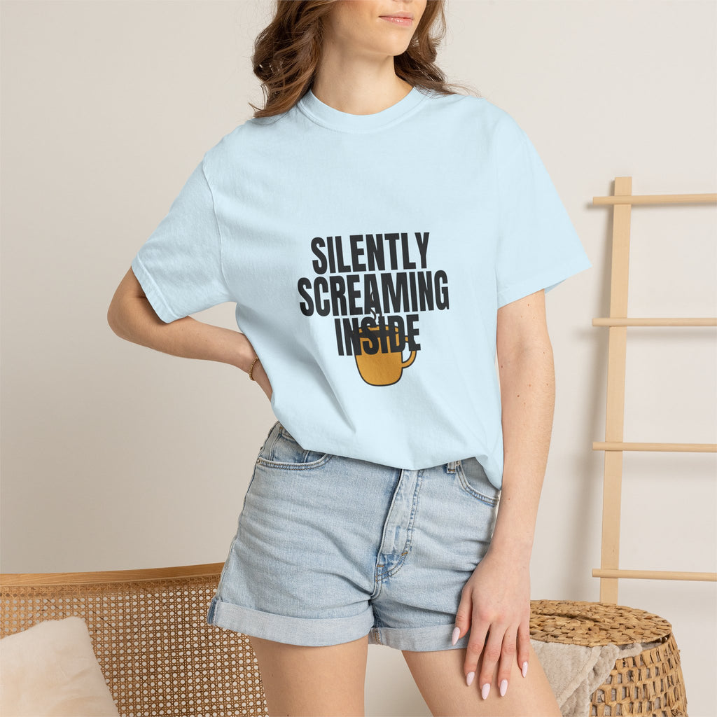 Silently Screaming Inside Shirt, Funny Sarcastic Tee, Coffee Lover Gift, Introvert Humor Sweatshirt