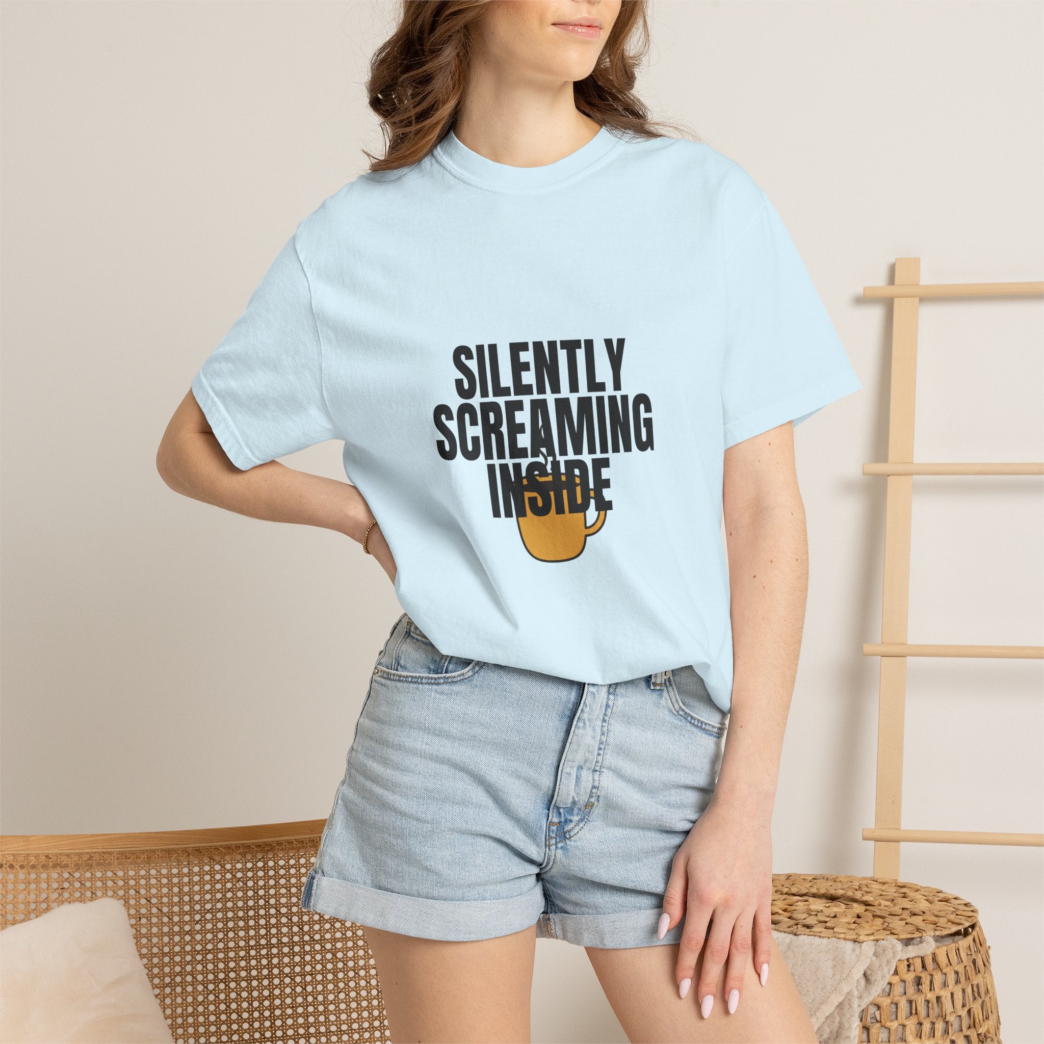 Silently Screaming Inside Shirt, Funny Sarcastic Tee, Coffee Lover Gift, Introvert Humor Sweatshirt