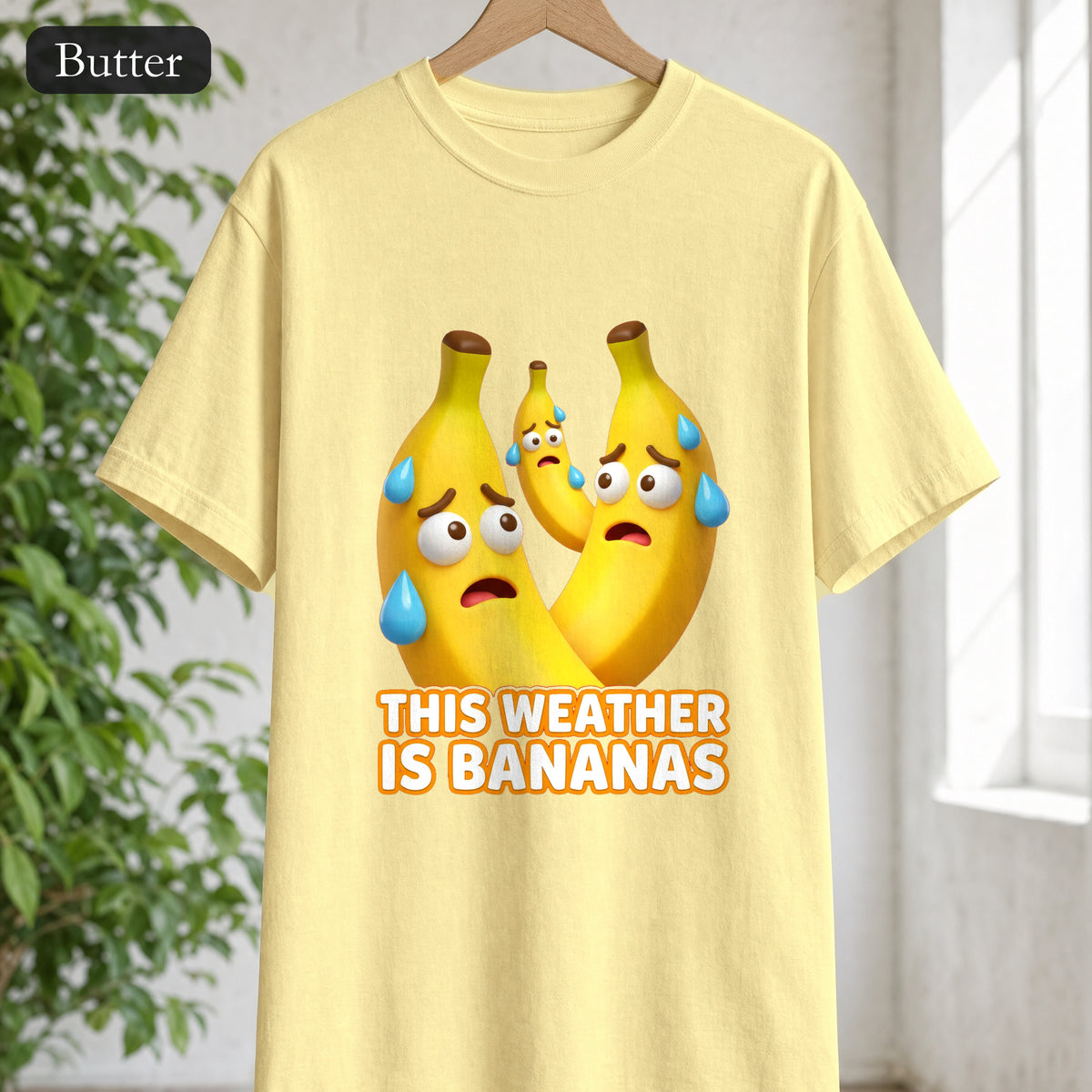 This Weather Is Bananas Shirt, Funny Sweating Banana Tee, Summer Heat Humor Gift, Hot Weather Pun Sweatshirt