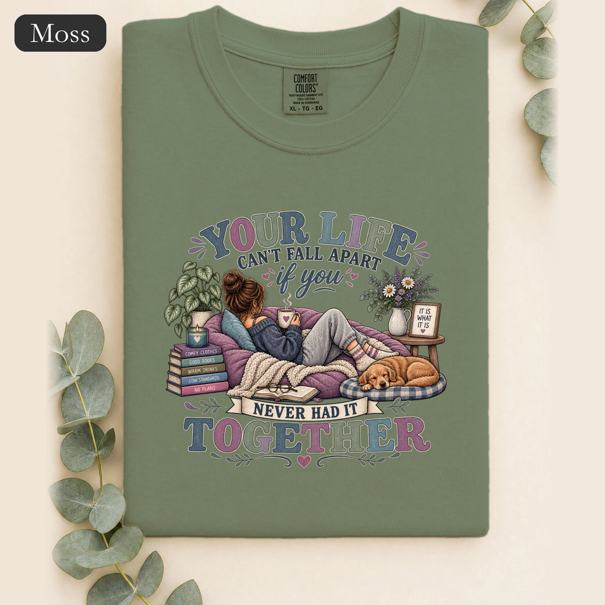 Your Life Your Cottagecore Aesthetic Shirt | Cozy Reading Dog Design