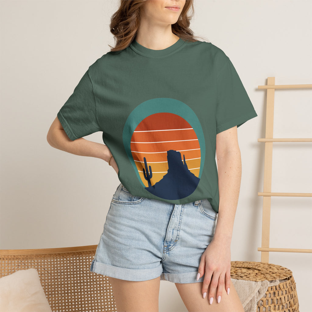 Retro Sunset Desert Shirt, Vintage Cactus Tee, Southwest Nature Gift, 70s Landscape Sweatshirt
