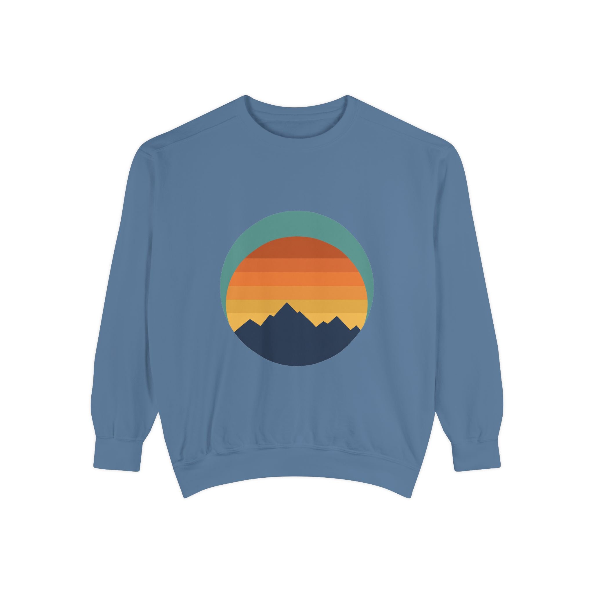 Retro Sunset Mountain Shirt, Vintage Nature Tee, Hiking Outdoor Gift, 70s Landscape Sweatshirt
