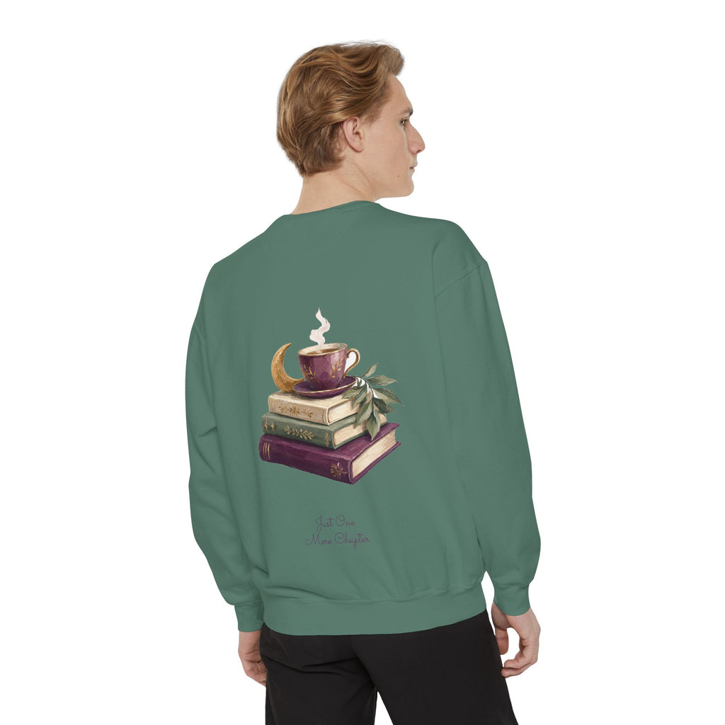 Just One More Chapter Shirt, Bookish Reader Tee, Book Lover Cozy Gift, Painterly Reading Sweatshirt